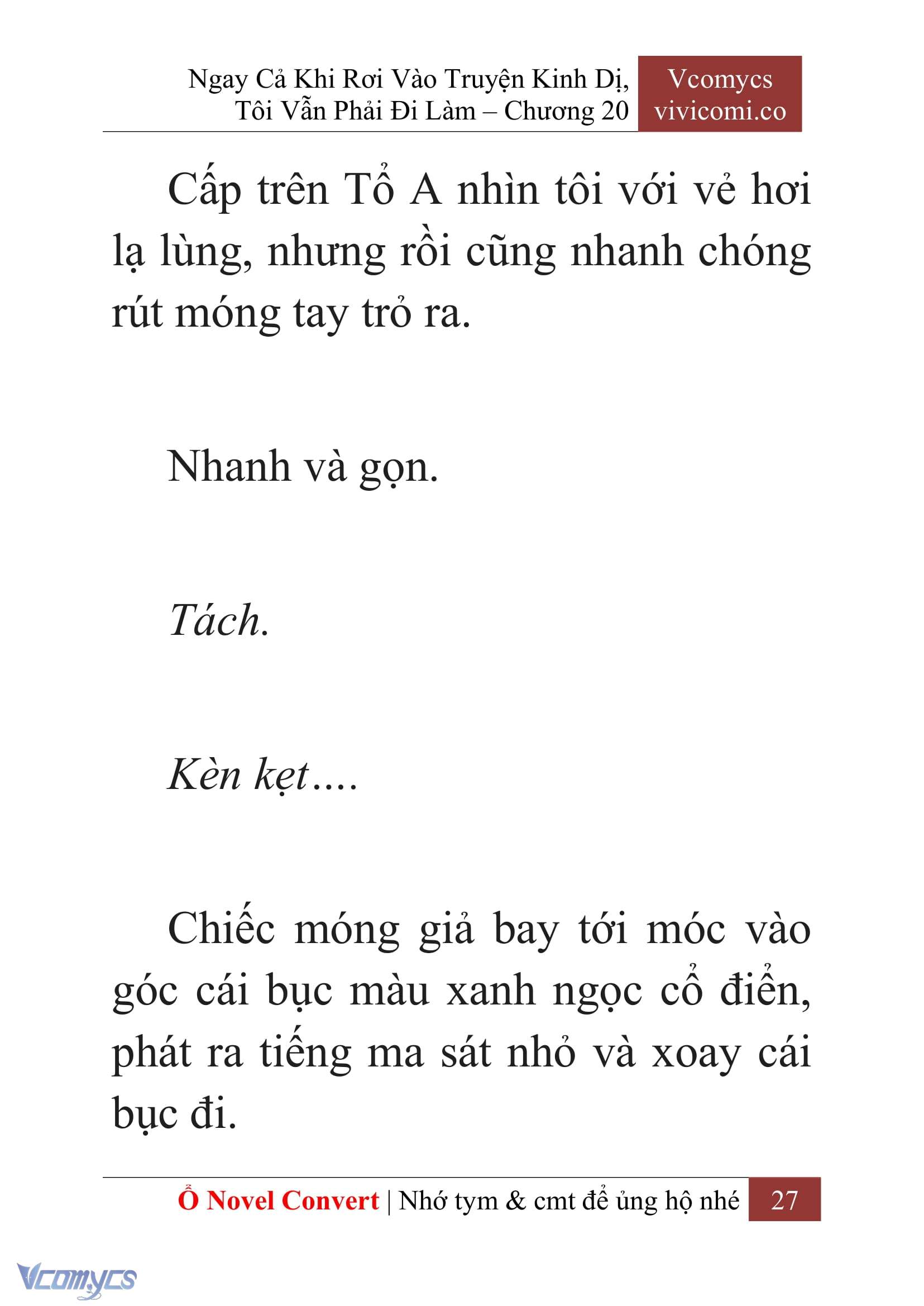 [Novel] Ngay Cả Khi Rơi Vào Truyện Kinh Dị, Tôi Vẫn Phải Đi Làm Chapter 20 - Trang 30