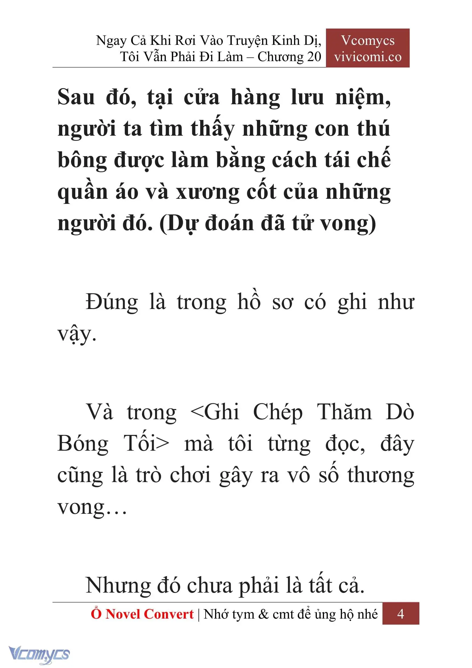 [Novel] Ngay Cả Khi Rơi Vào Truyện Kinh Dị, Tôi Vẫn Phải Đi Làm Chapter 20 - Trang 7