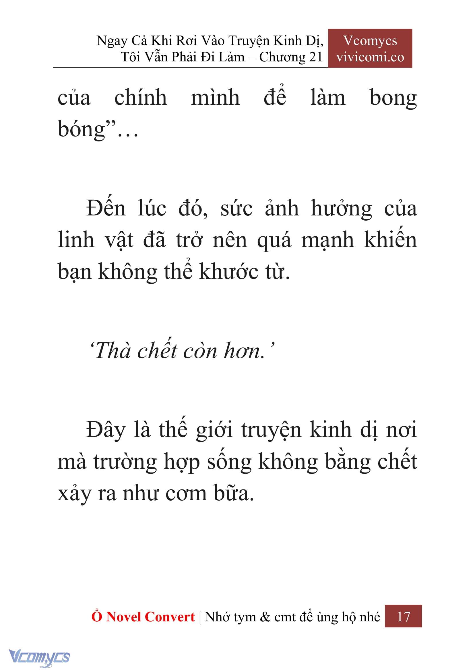 [Novel] Ngay Cả Khi Rơi Vào Truyện Kinh Dị, Tôi Vẫn Phải Đi Làm Chapter 21 - Trang 20
