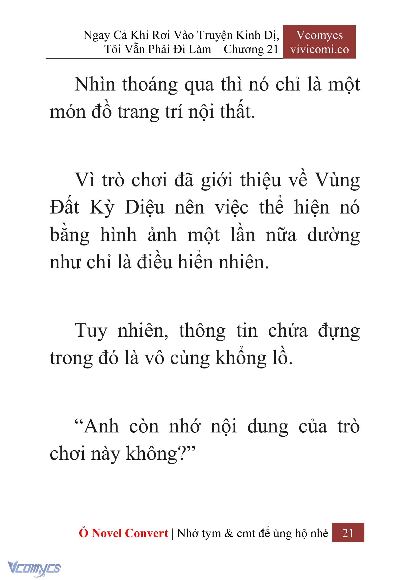 [Novel] Ngay Cả Khi Rơi Vào Truyện Kinh Dị, Tôi Vẫn Phải Đi Làm Chapter 21 - Trang 24