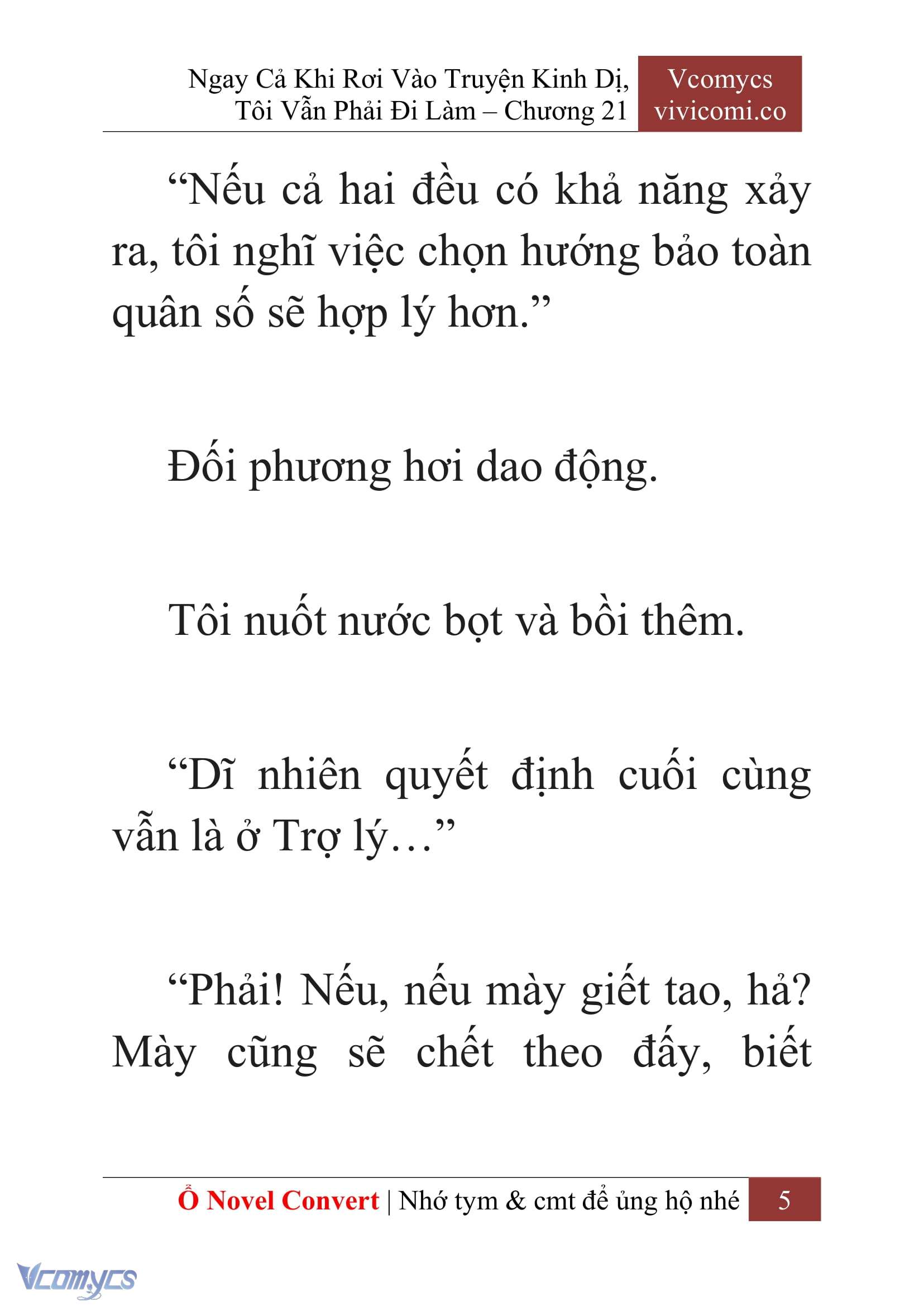 [Novel] Ngay Cả Khi Rơi Vào Truyện Kinh Dị, Tôi Vẫn Phải Đi Làm Chapter 21 - Trang 8