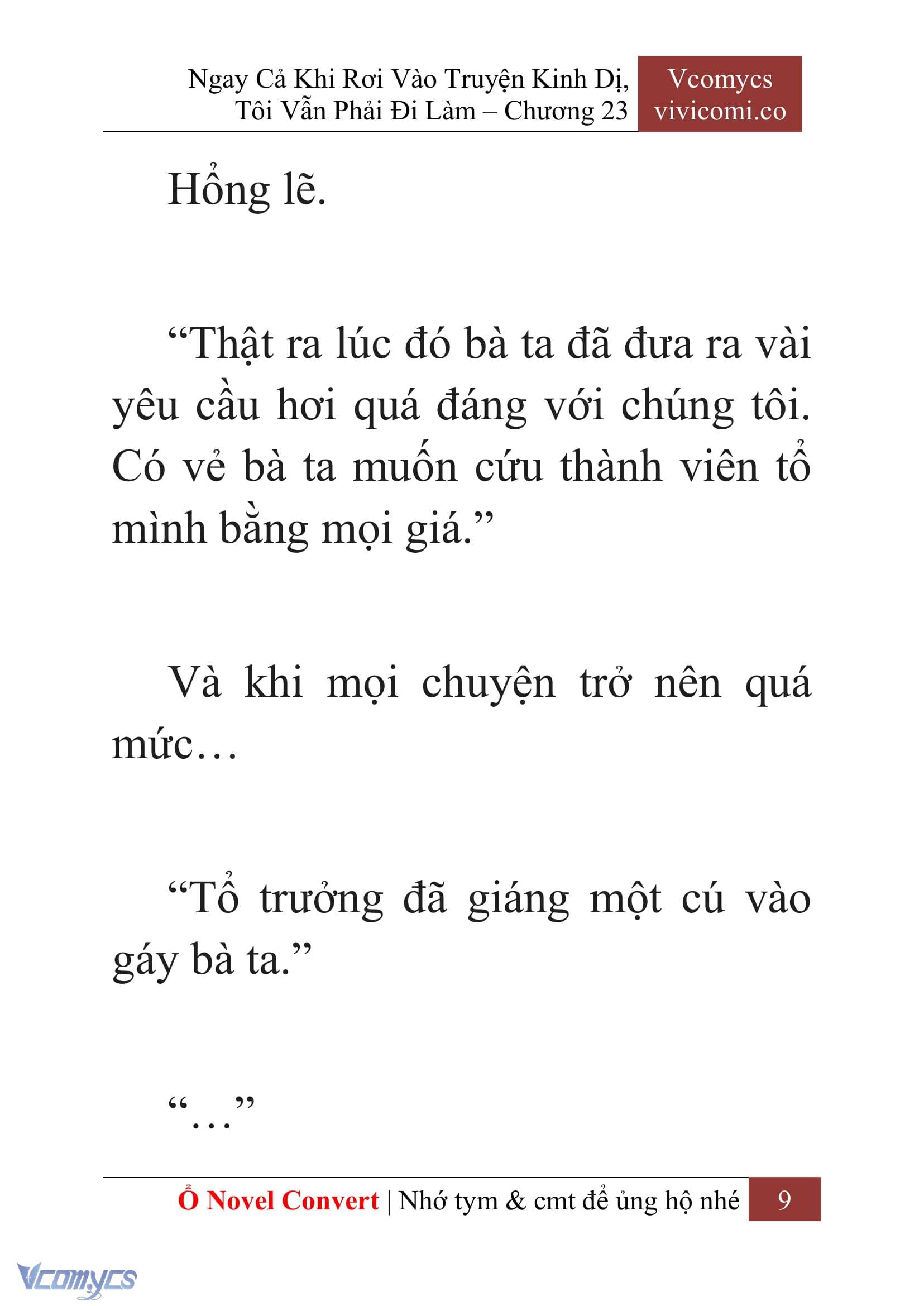 [Novel] Ngay Cả Khi Rơi Vào Truyện Kinh Dị, Tôi Vẫn Phải Đi Làm Chapter 23 - Trang 12