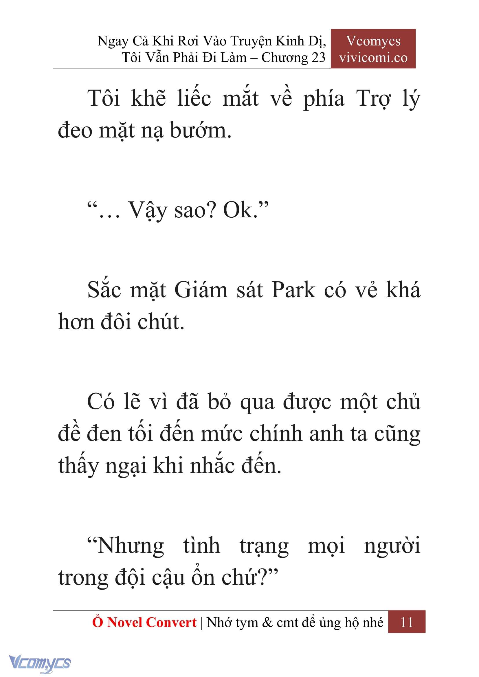 [Novel] Ngay Cả Khi Rơi Vào Truyện Kinh Dị, Tôi Vẫn Phải Đi Làm Chapter 23 - Trang 14