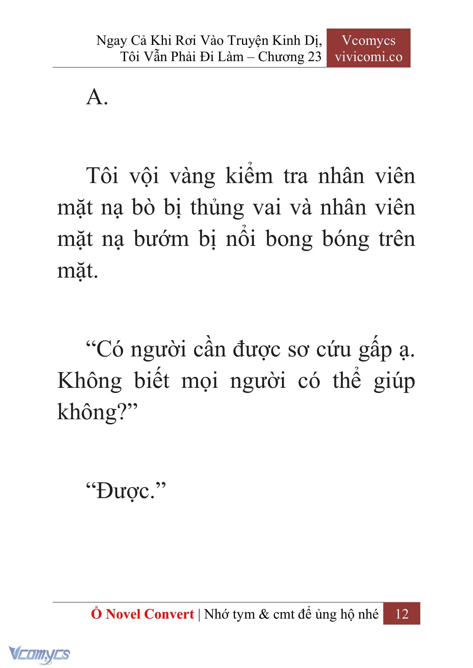 [Novel] Ngay Cả Khi Rơi Vào Truyện Kinh Dị, Tôi Vẫn Phải Đi Làm Chapter 23 - Trang 15