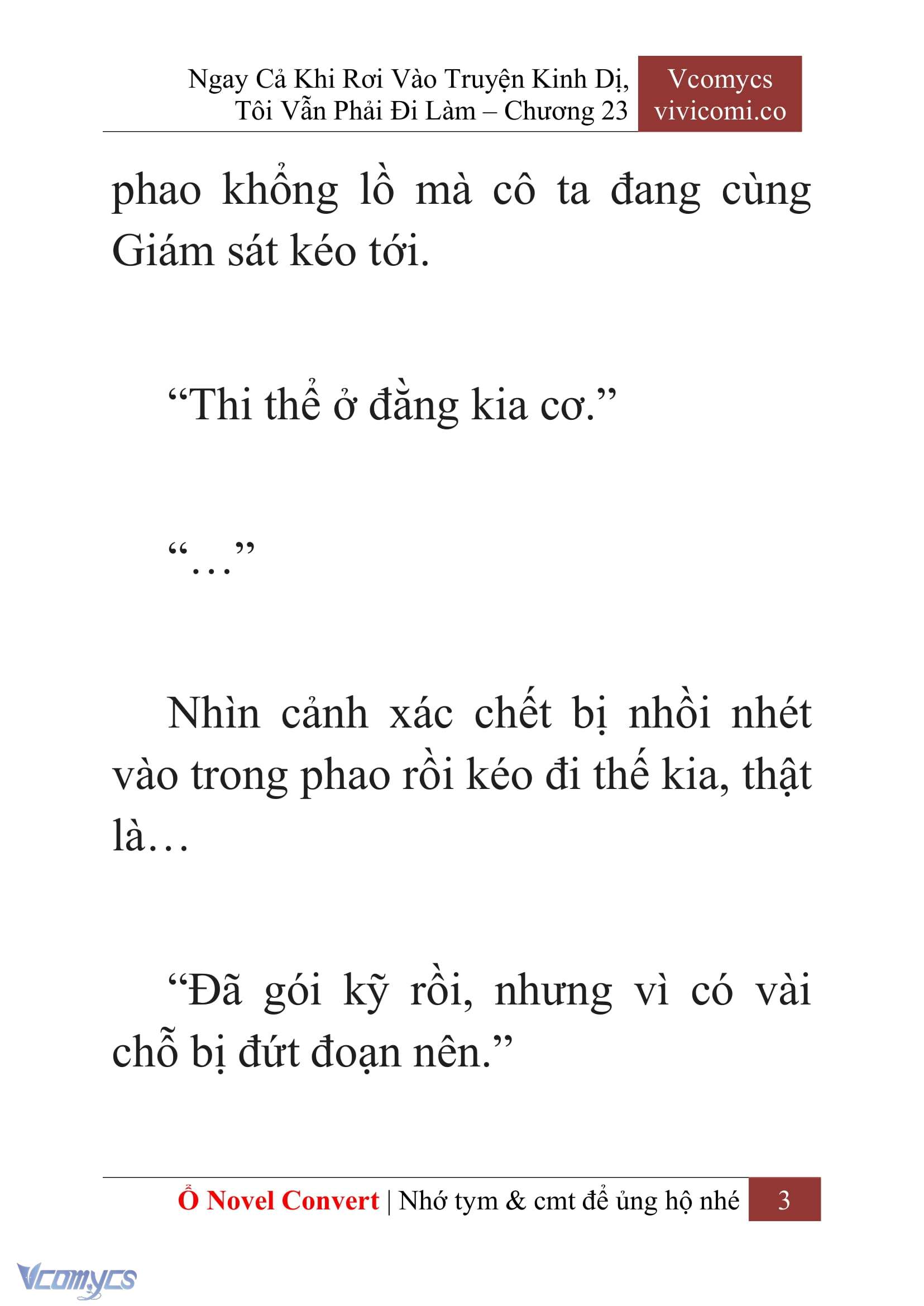 [Novel] Ngay Cả Khi Rơi Vào Truyện Kinh Dị, Tôi Vẫn Phải Đi Làm Chapter 23 - Trang 6