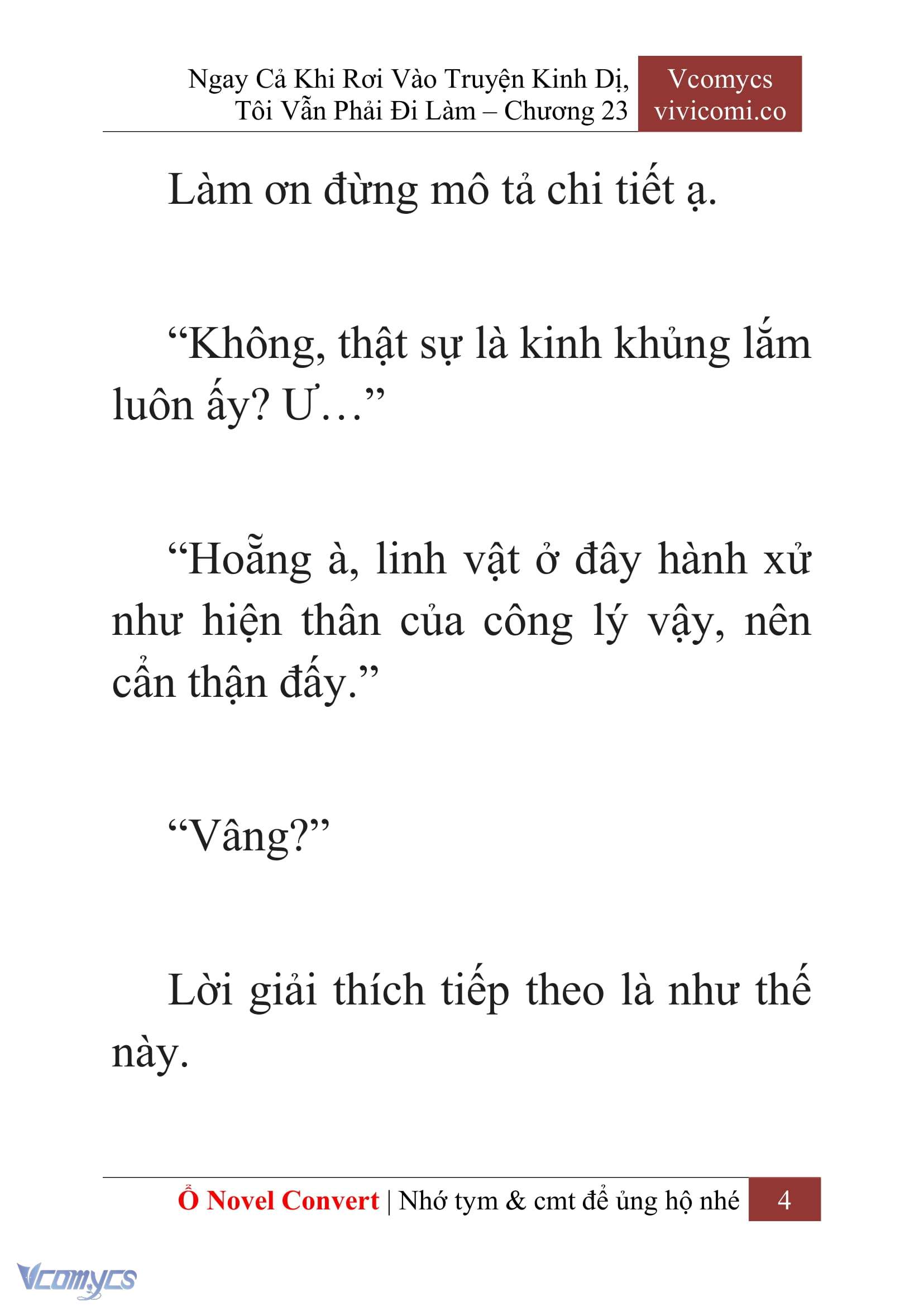 [Novel] Ngay Cả Khi Rơi Vào Truyện Kinh Dị, Tôi Vẫn Phải Đi Làm Chapter 23 - Trang 7