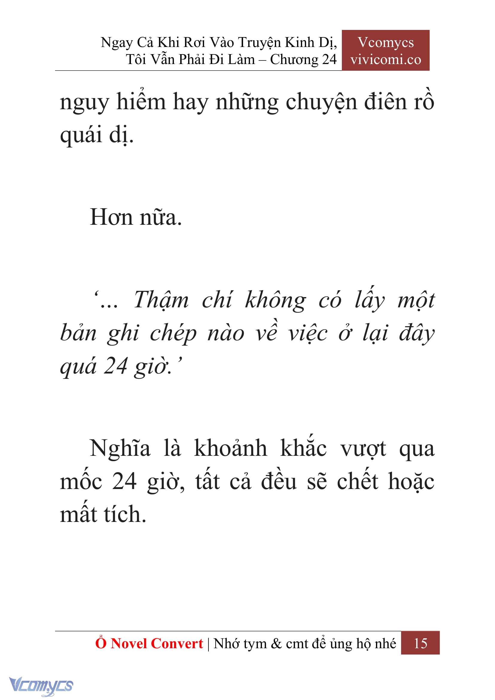 [Novel] Ngay Cả Khi Rơi Vào Truyện Kinh Dị, Tôi Vẫn Phải Đi Làm Chapter 24 - Trang 18