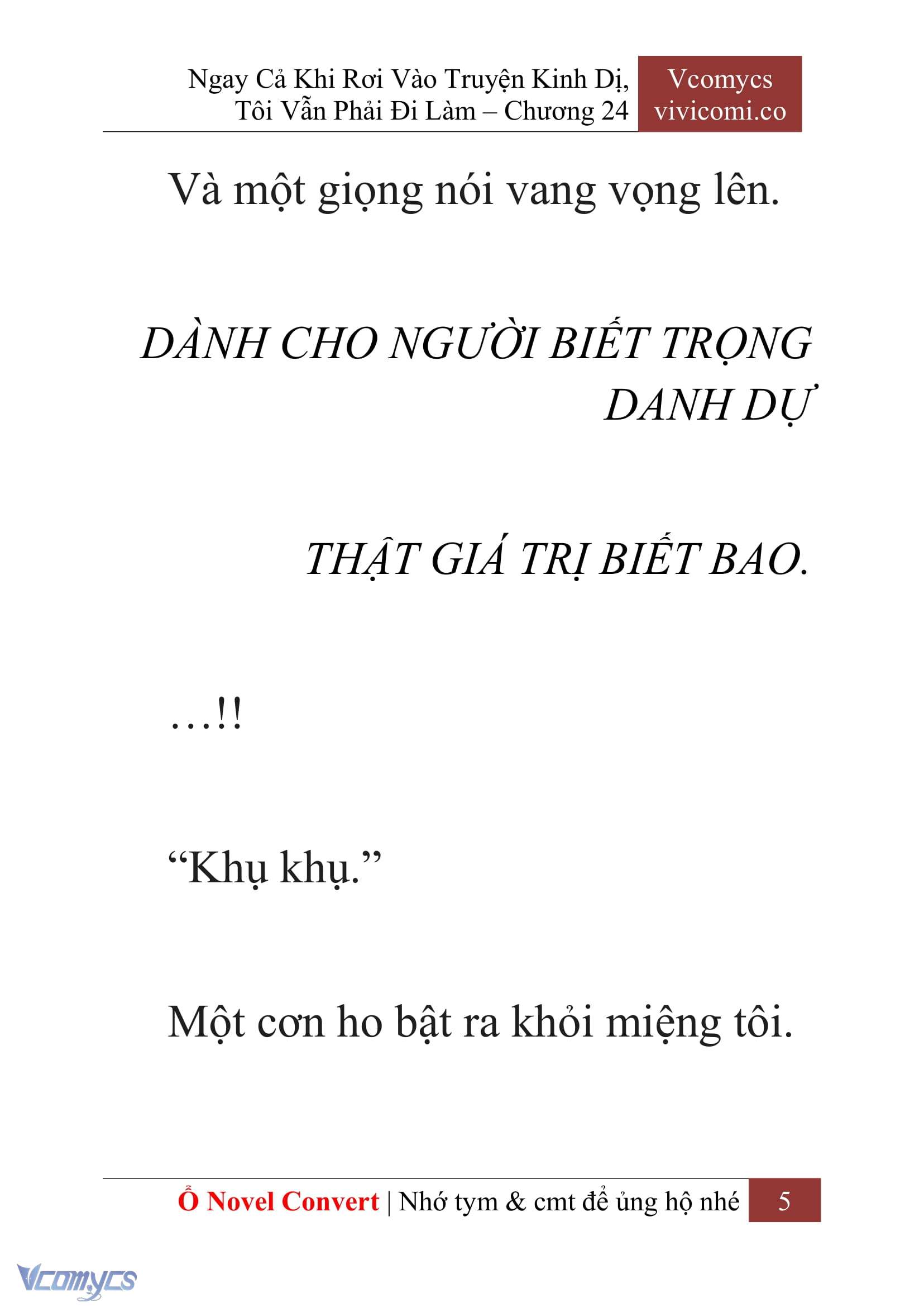 [Novel] Ngay Cả Khi Rơi Vào Truyện Kinh Dị, Tôi Vẫn Phải Đi Làm Chapter 24 - Trang 8