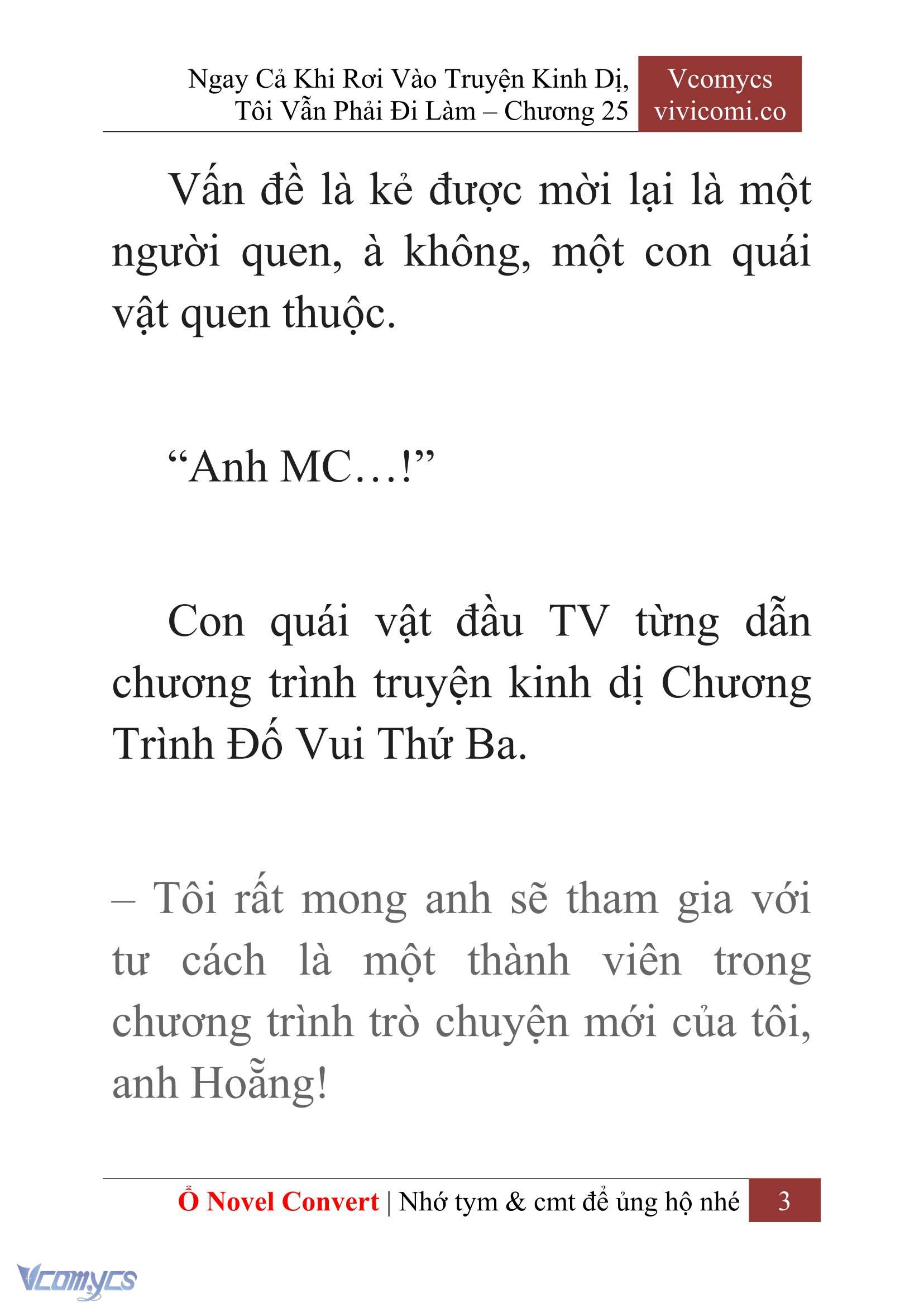 [Novel] Ngay Cả Khi Rơi Vào Truyện Kinh Dị, Tôi Vẫn Phải Đi Làm Chapter 25 - Trang 6