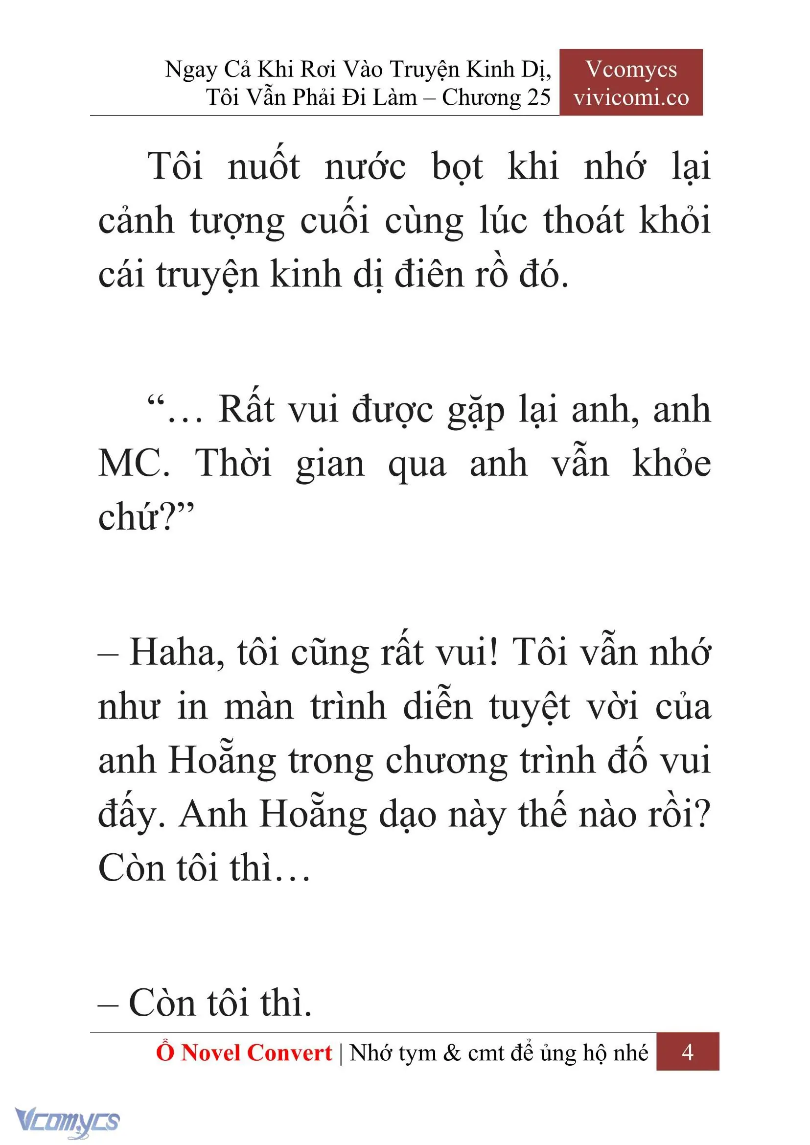[Novel] Ngay Cả Khi Rơi Vào Truyện Kinh Dị, Tôi Vẫn Phải Đi Làm Chapter 25 - Trang 7