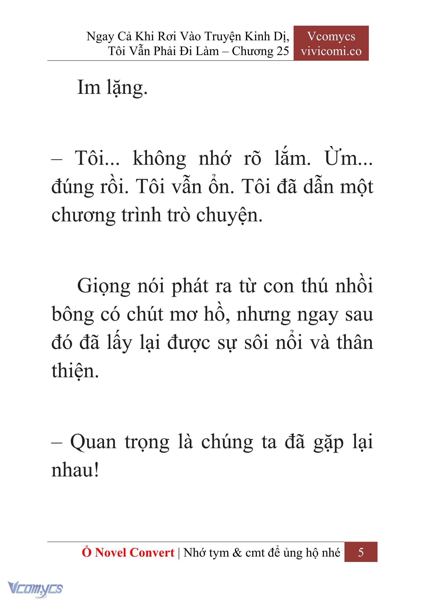 [Novel] Ngay Cả Khi Rơi Vào Truyện Kinh Dị, Tôi Vẫn Phải Đi Làm Chapter 25 - Trang 8