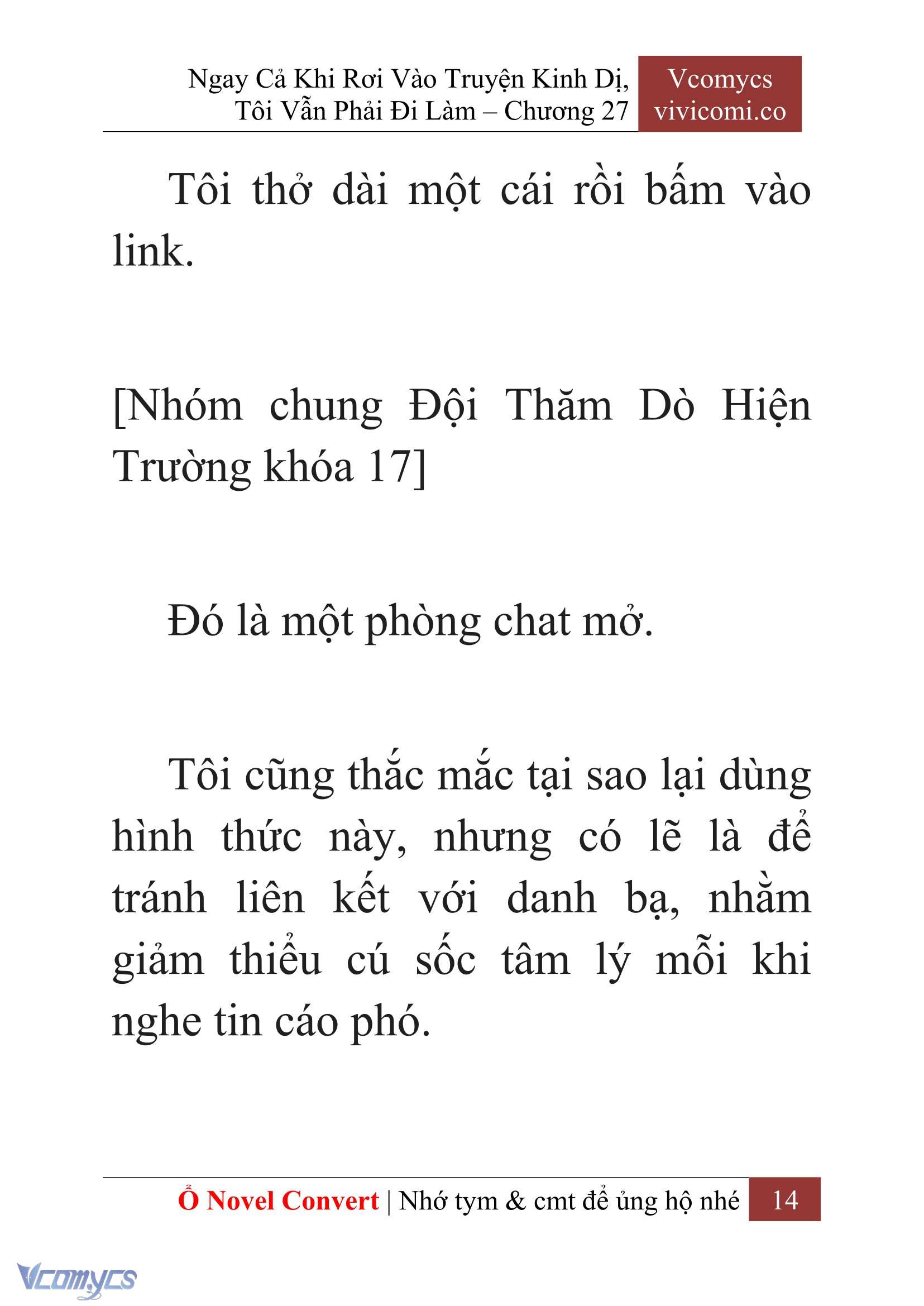 [Novel] Ngay Cả Khi Rơi Vào Truyện Kinh Dị, Tôi Vẫn Phải Đi Làm Chapter 27 - Trang 17