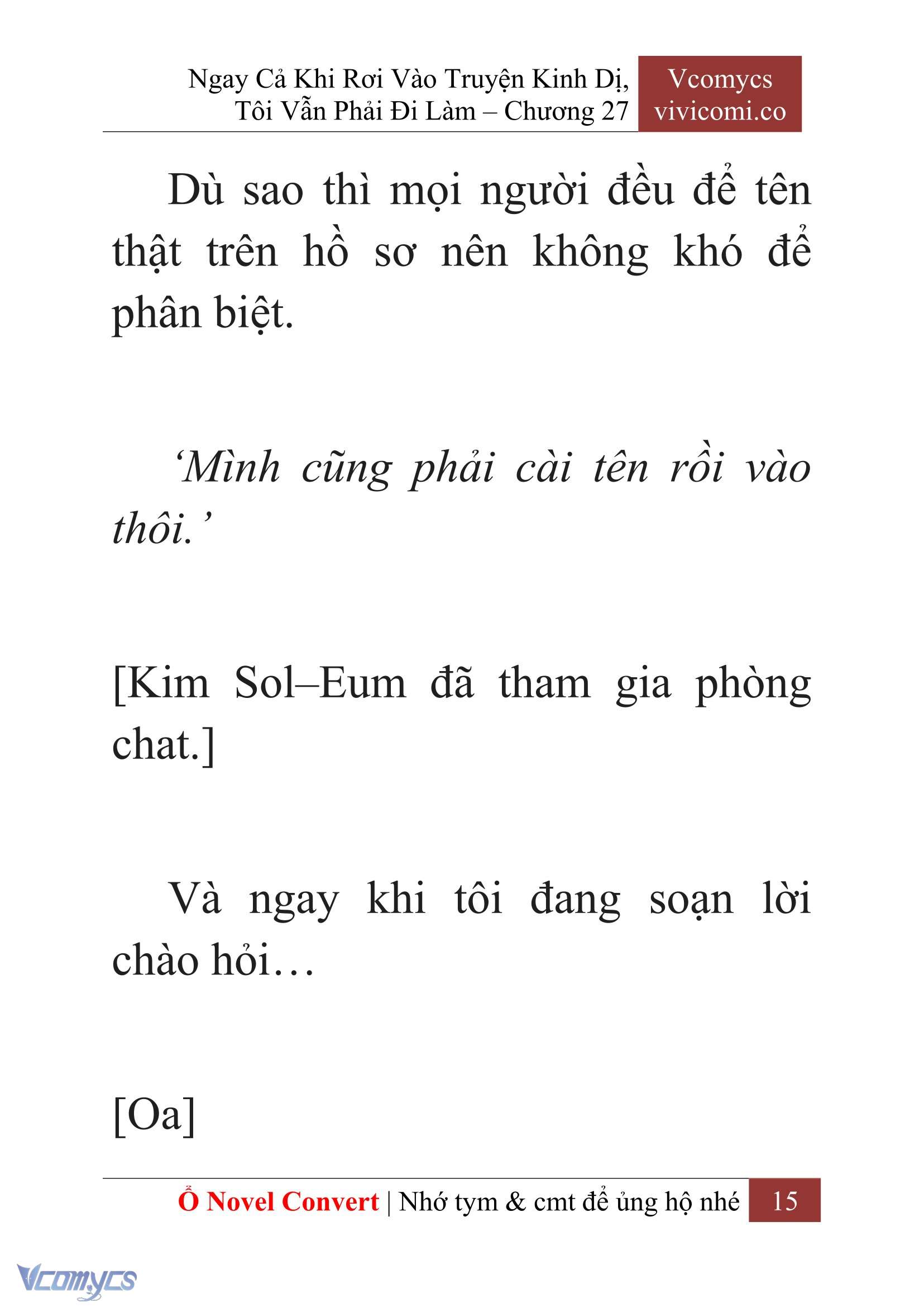 [Novel] Ngay Cả Khi Rơi Vào Truyện Kinh Dị, Tôi Vẫn Phải Đi Làm Chapter 27 - Trang 18