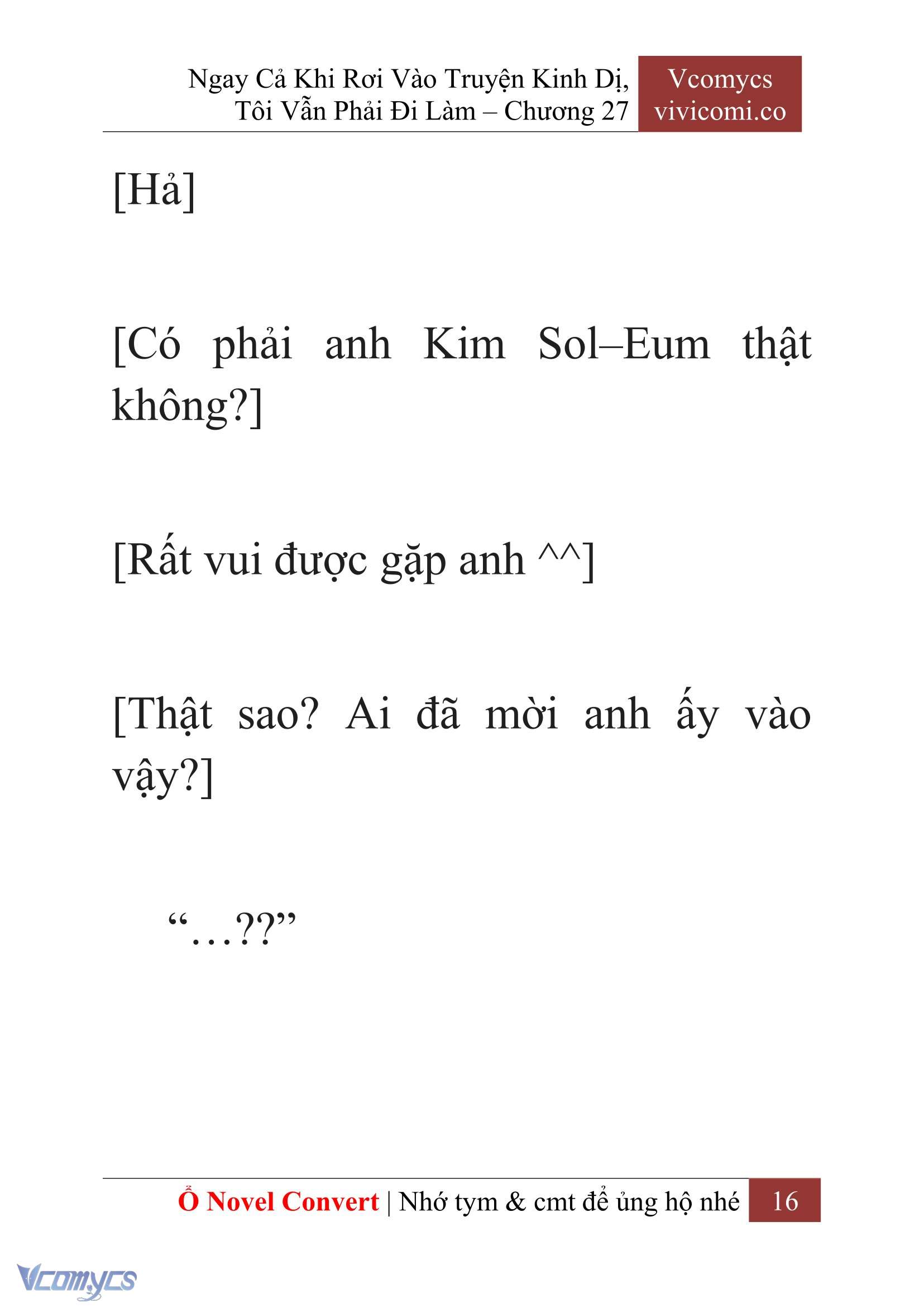 [Novel] Ngay Cả Khi Rơi Vào Truyện Kinh Dị, Tôi Vẫn Phải Đi Làm Chapter 27 - Trang 19