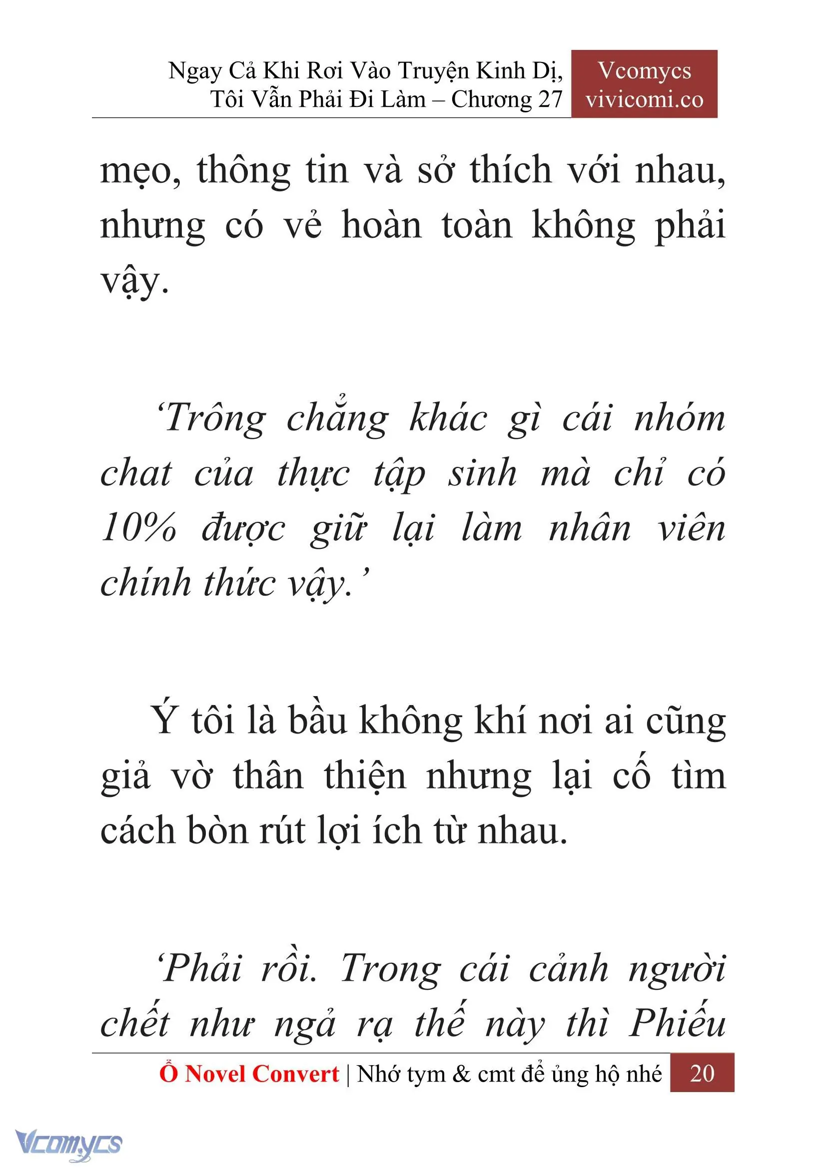 [Novel] Ngay Cả Khi Rơi Vào Truyện Kinh Dị, Tôi Vẫn Phải Đi Làm Chapter 27 - Trang 23
