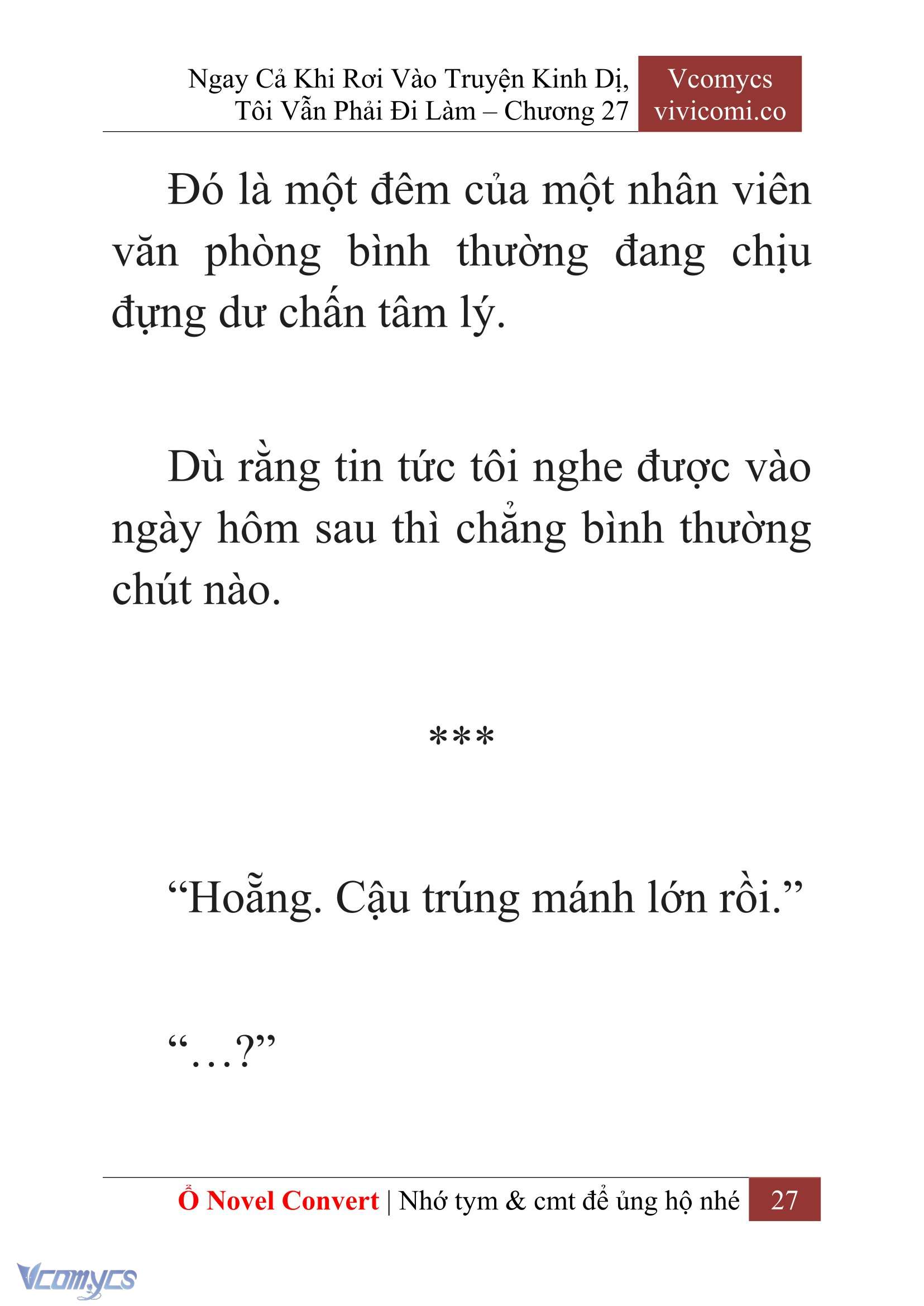 [Novel] Ngay Cả Khi Rơi Vào Truyện Kinh Dị, Tôi Vẫn Phải Đi Làm Chapter 27 - Trang 30