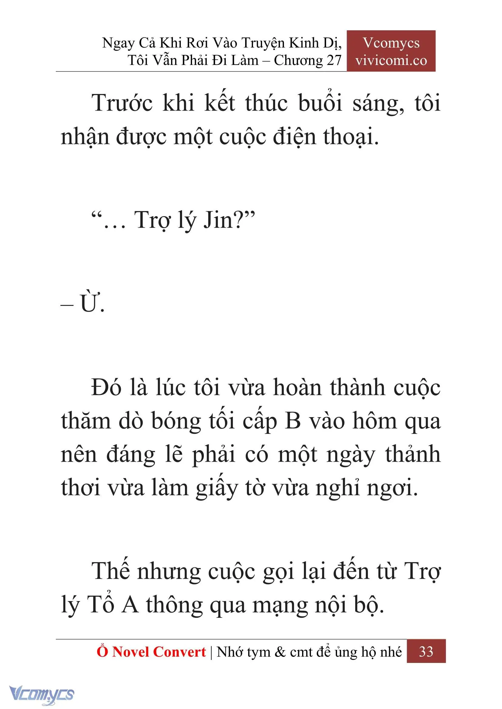 [Novel] Ngay Cả Khi Rơi Vào Truyện Kinh Dị, Tôi Vẫn Phải Đi Làm Chapter 27 - Trang 36