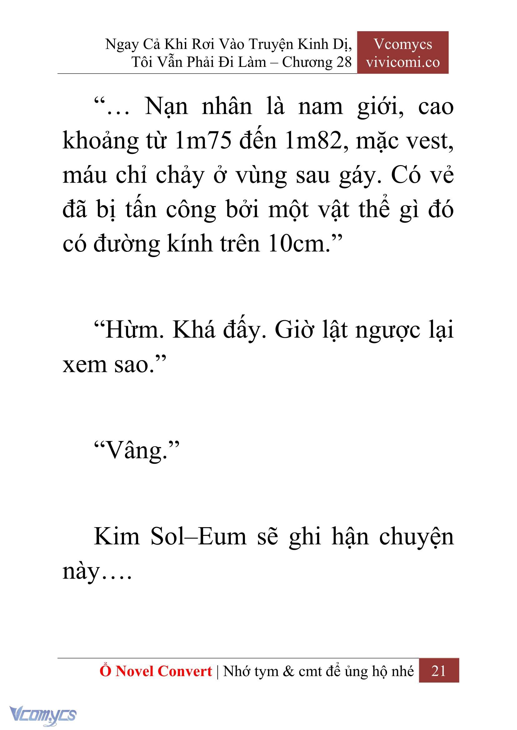[Novel] Ngay Cả Khi Rơi Vào Truyện Kinh Dị, Tôi Vẫn Phải Đi Làm Chapter 28 - Trang 24
