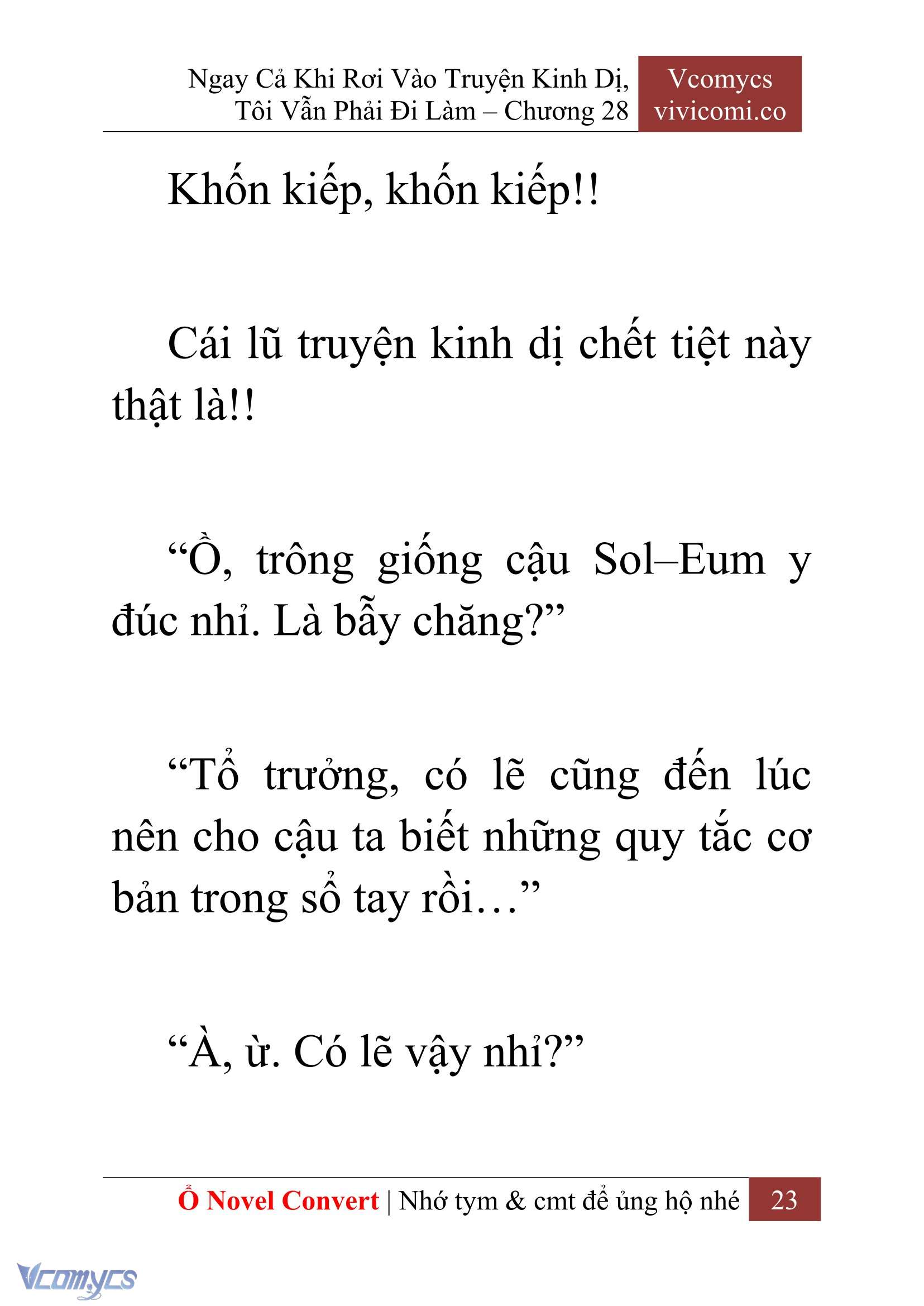 [Novel] Ngay Cả Khi Rơi Vào Truyện Kinh Dị, Tôi Vẫn Phải Đi Làm Chapter 28 - Trang 26