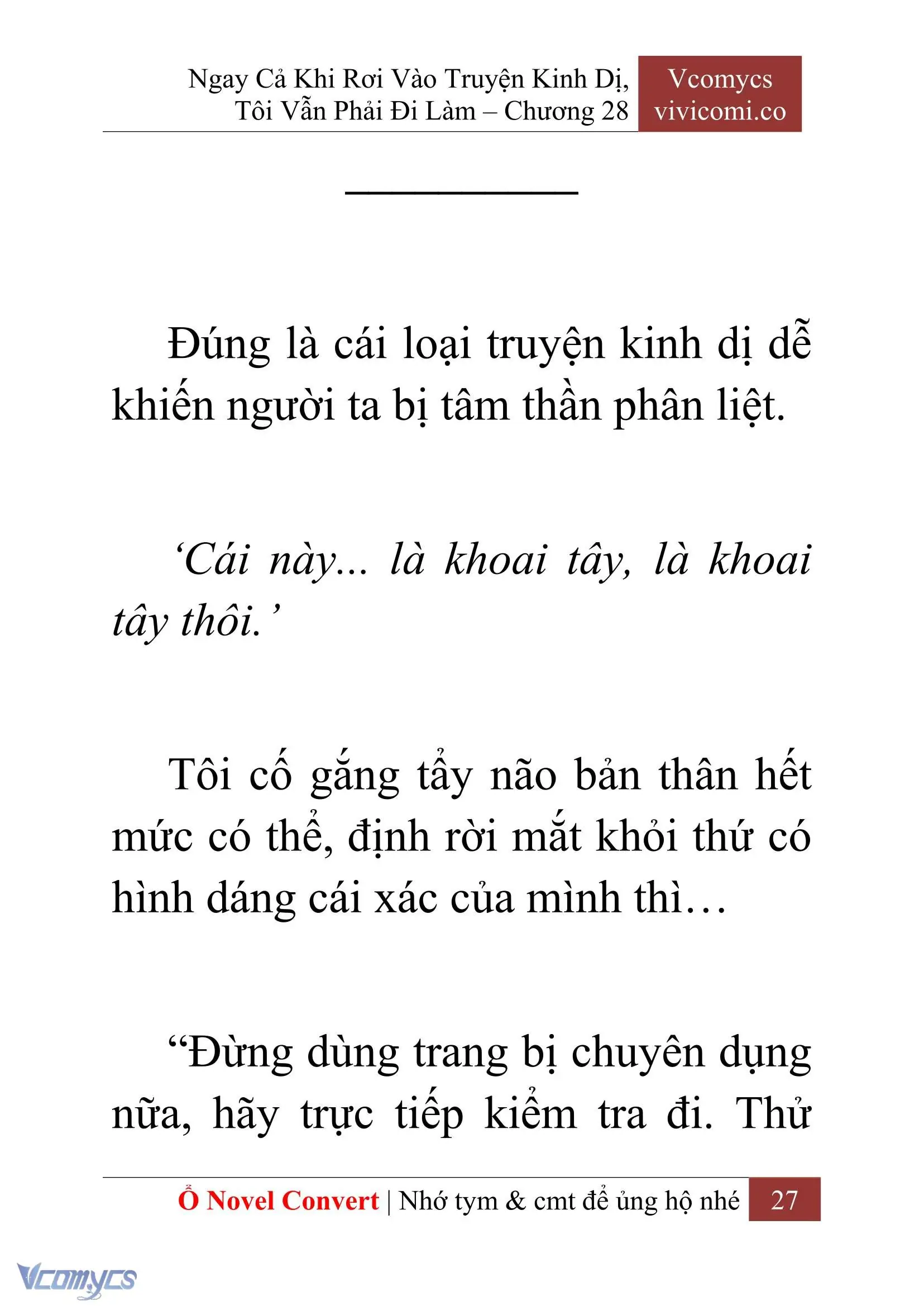 [Novel] Ngay Cả Khi Rơi Vào Truyện Kinh Dị, Tôi Vẫn Phải Đi Làm Chapter 28 - Trang 30