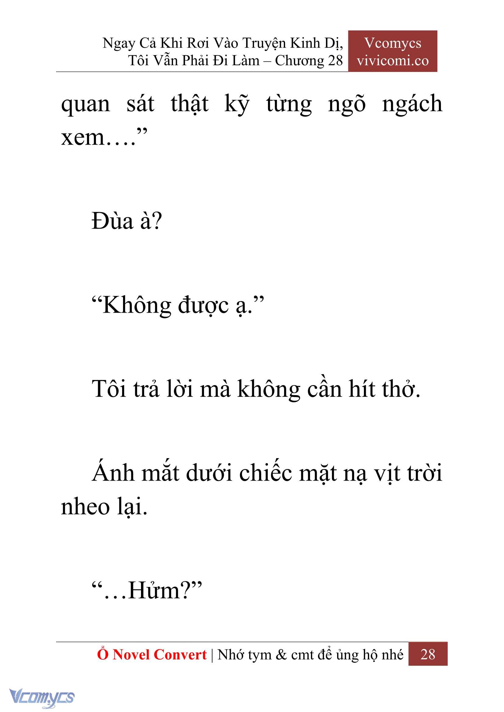[Novel] Ngay Cả Khi Rơi Vào Truyện Kinh Dị, Tôi Vẫn Phải Đi Làm Chapter 28 - Trang 31
