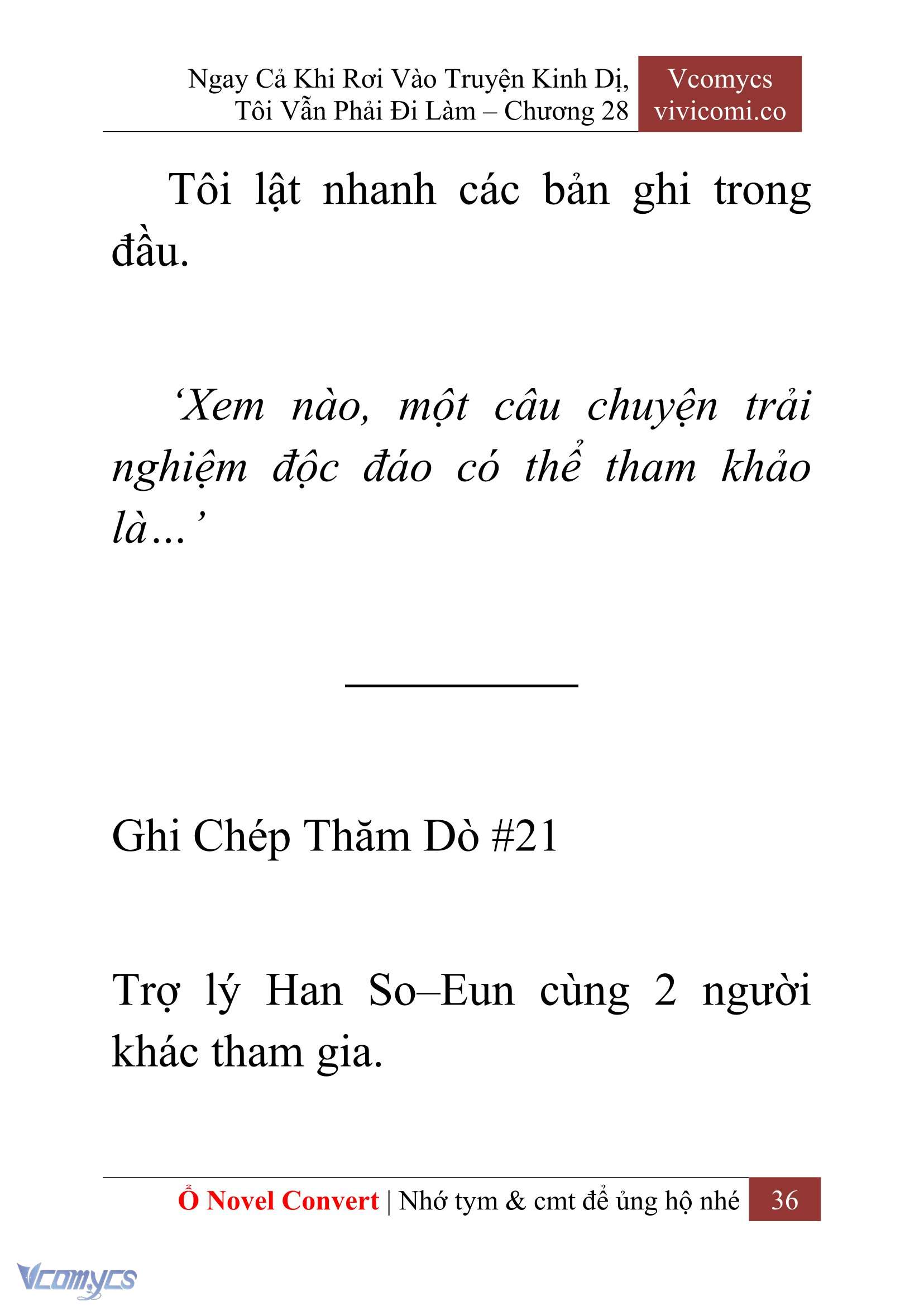[Novel] Ngay Cả Khi Rơi Vào Truyện Kinh Dị, Tôi Vẫn Phải Đi Làm Chapter 28 - Trang 39
