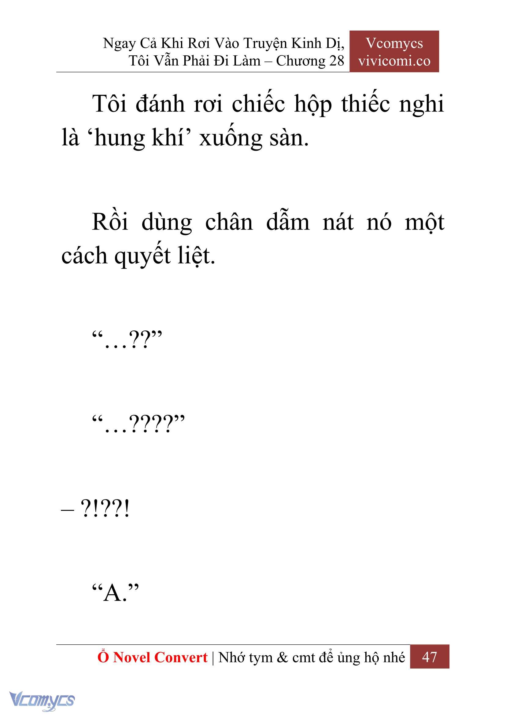 [Novel] Ngay Cả Khi Rơi Vào Truyện Kinh Dị, Tôi Vẫn Phải Đi Làm Chapter 28 - Trang 50