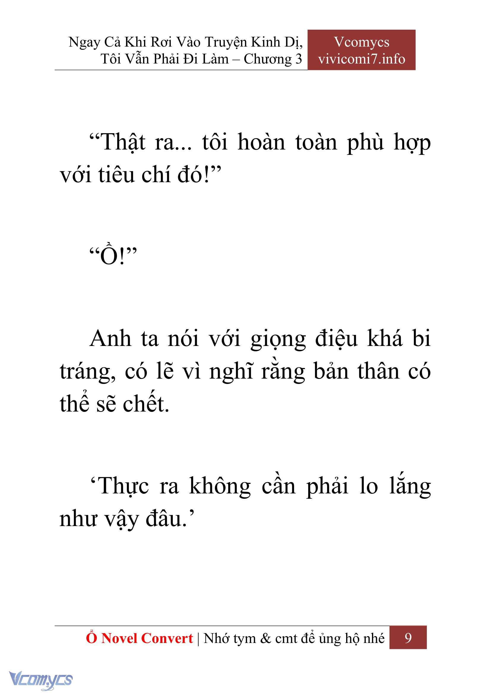 [Novel] Ngay Cả Khi Rơi Vào Truyện Kinh Dị, Tôi Vẫn Phải Đi Làm Chapter 3 - Trang 11