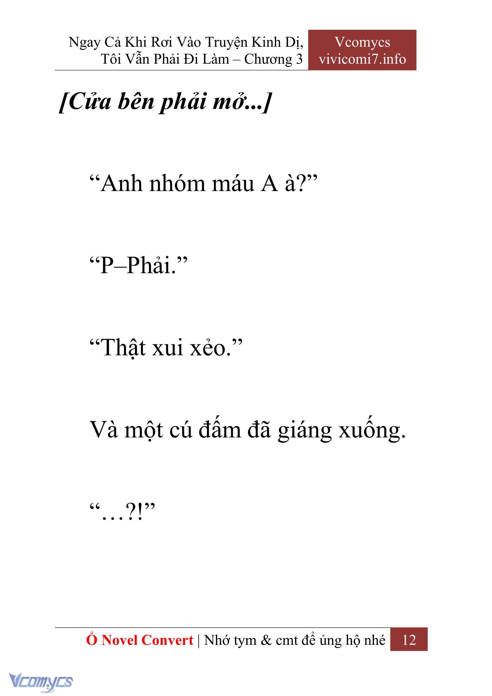 [Novel] Ngay Cả Khi Rơi Vào Truyện Kinh Dị, Tôi Vẫn Phải Đi Làm Chapter 3 - Trang 14