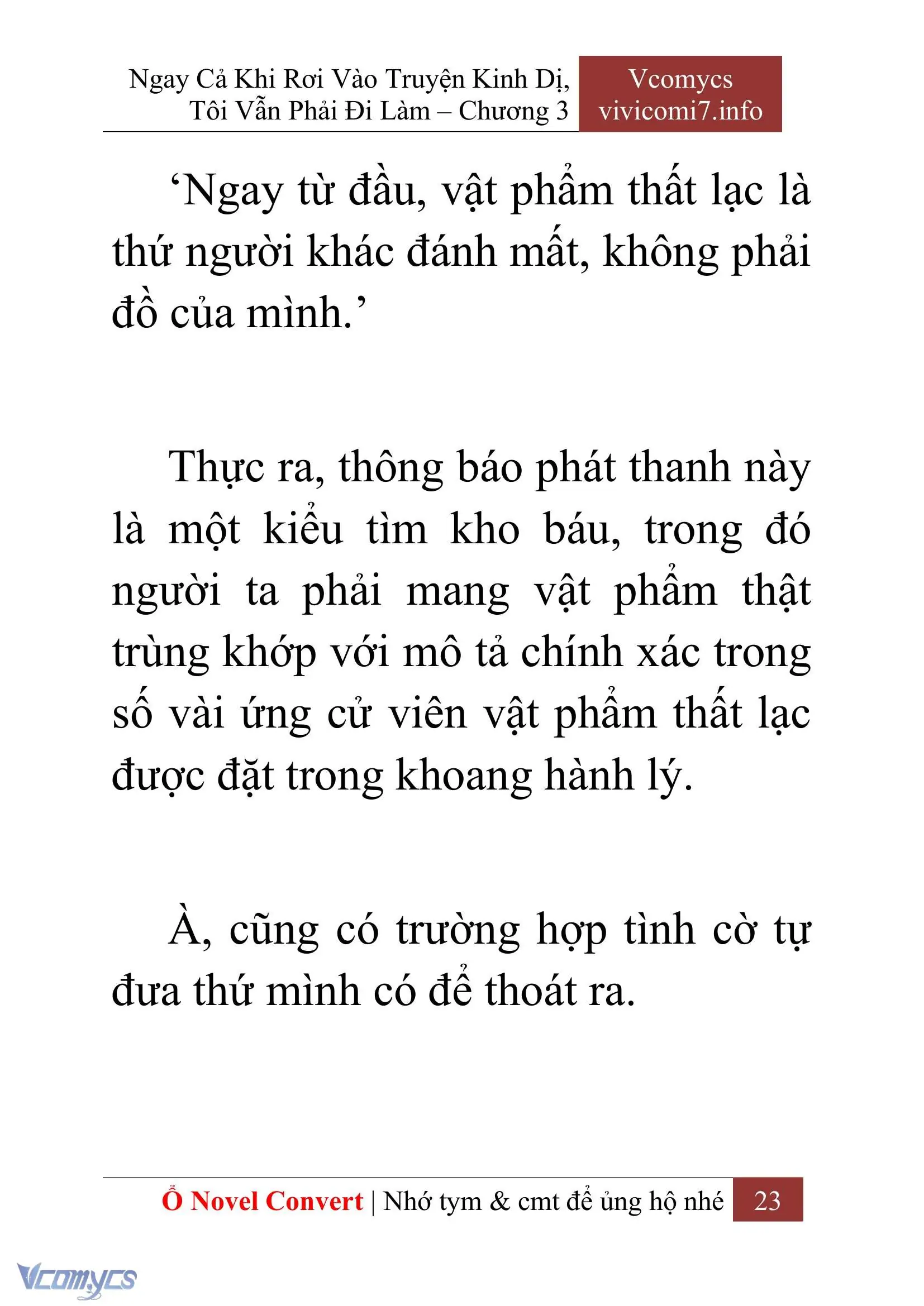 [Novel] Ngay Cả Khi Rơi Vào Truyện Kinh Dị, Tôi Vẫn Phải Đi Làm Chapter 3 - Trang 25