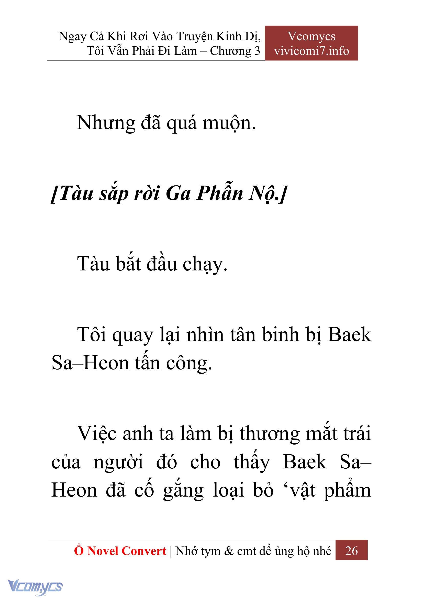 [Novel] Ngay Cả Khi Rơi Vào Truyện Kinh Dị, Tôi Vẫn Phải Đi Làm Chapter 3 - Trang 28