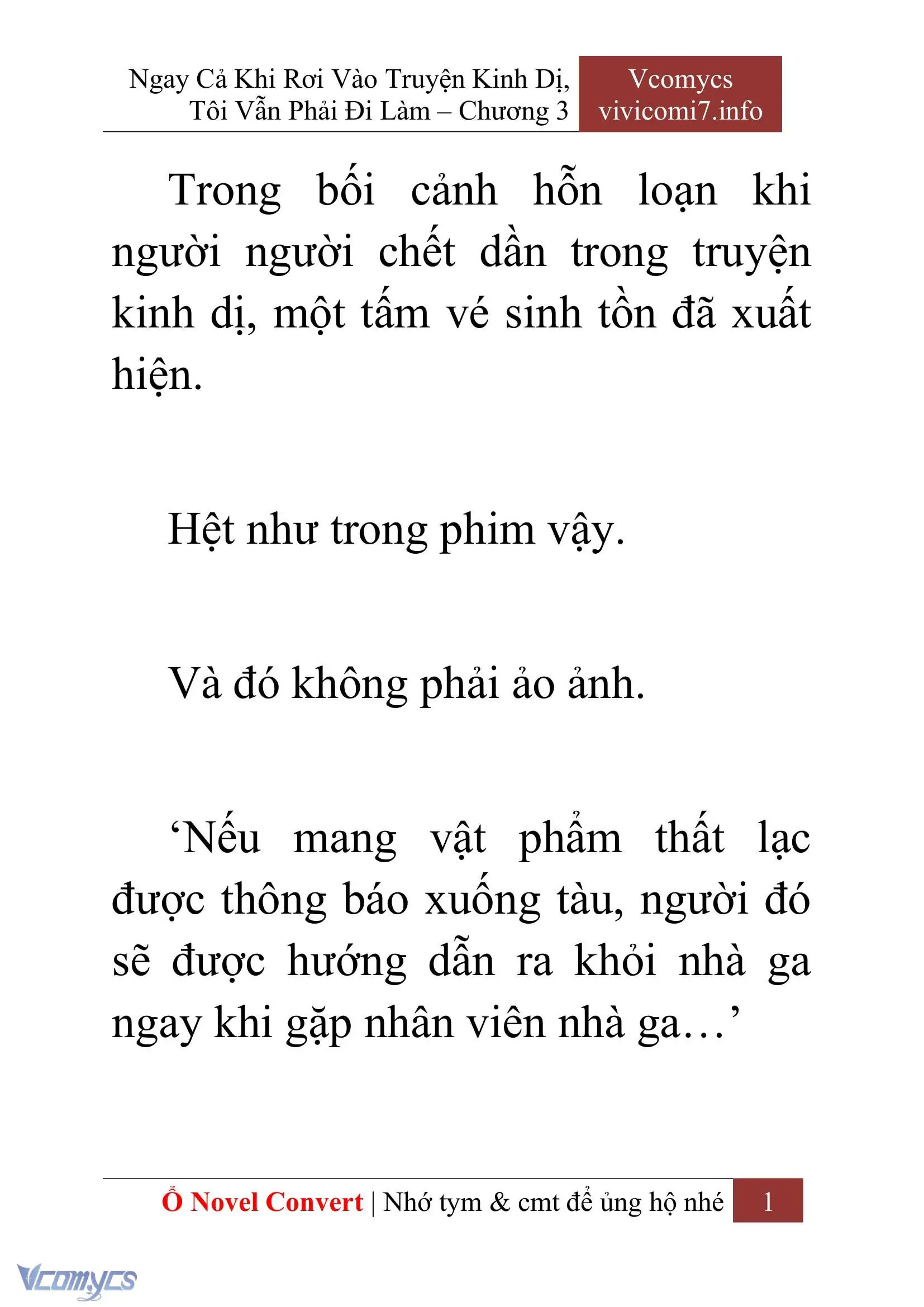 [Novel] Ngay Cả Khi Rơi Vào Truyện Kinh Dị, Tôi Vẫn Phải Đi Làm Chapter 3 - Trang 3