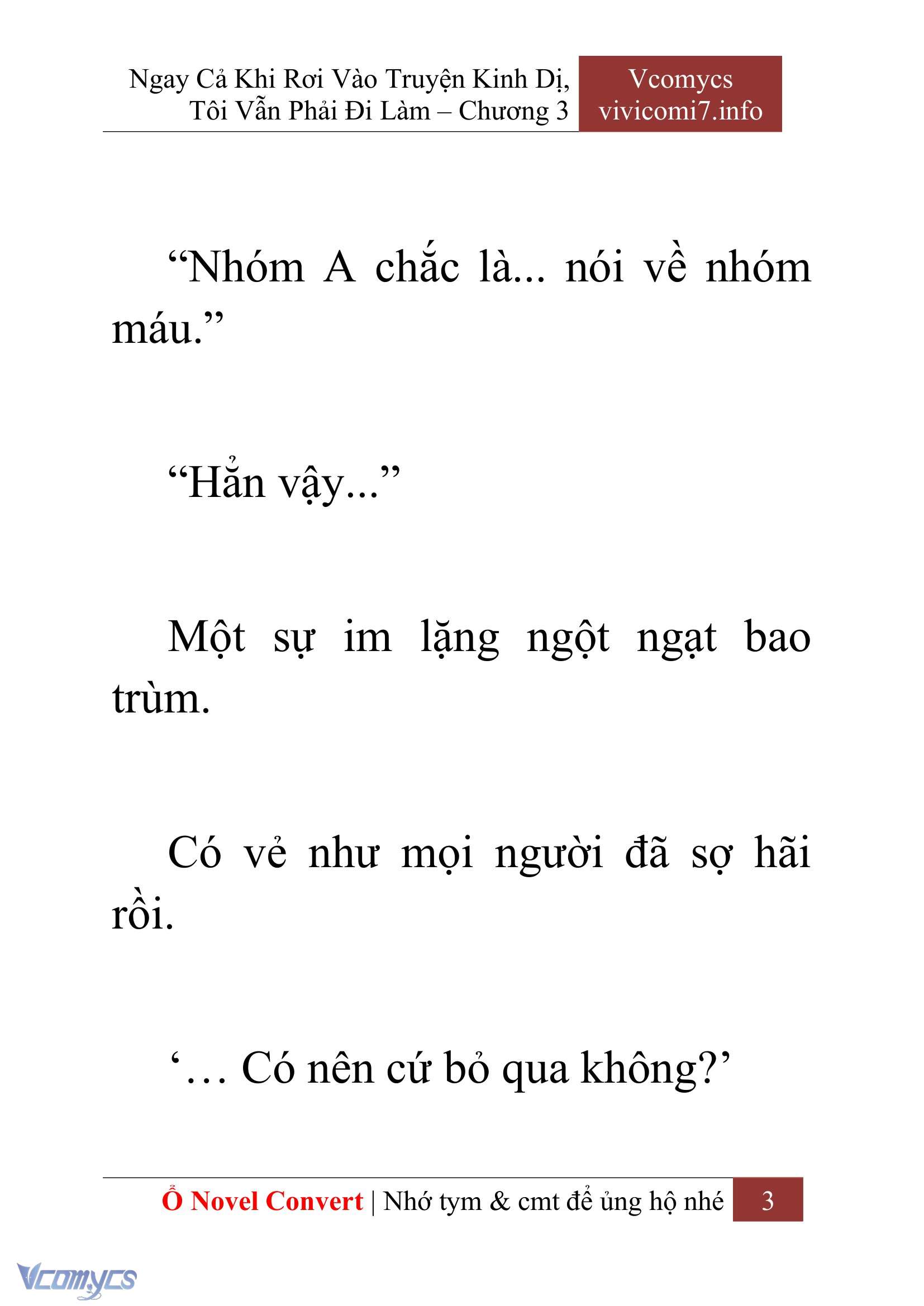 [Novel] Ngay Cả Khi Rơi Vào Truyện Kinh Dị, Tôi Vẫn Phải Đi Làm Chapter 3 - Trang 5