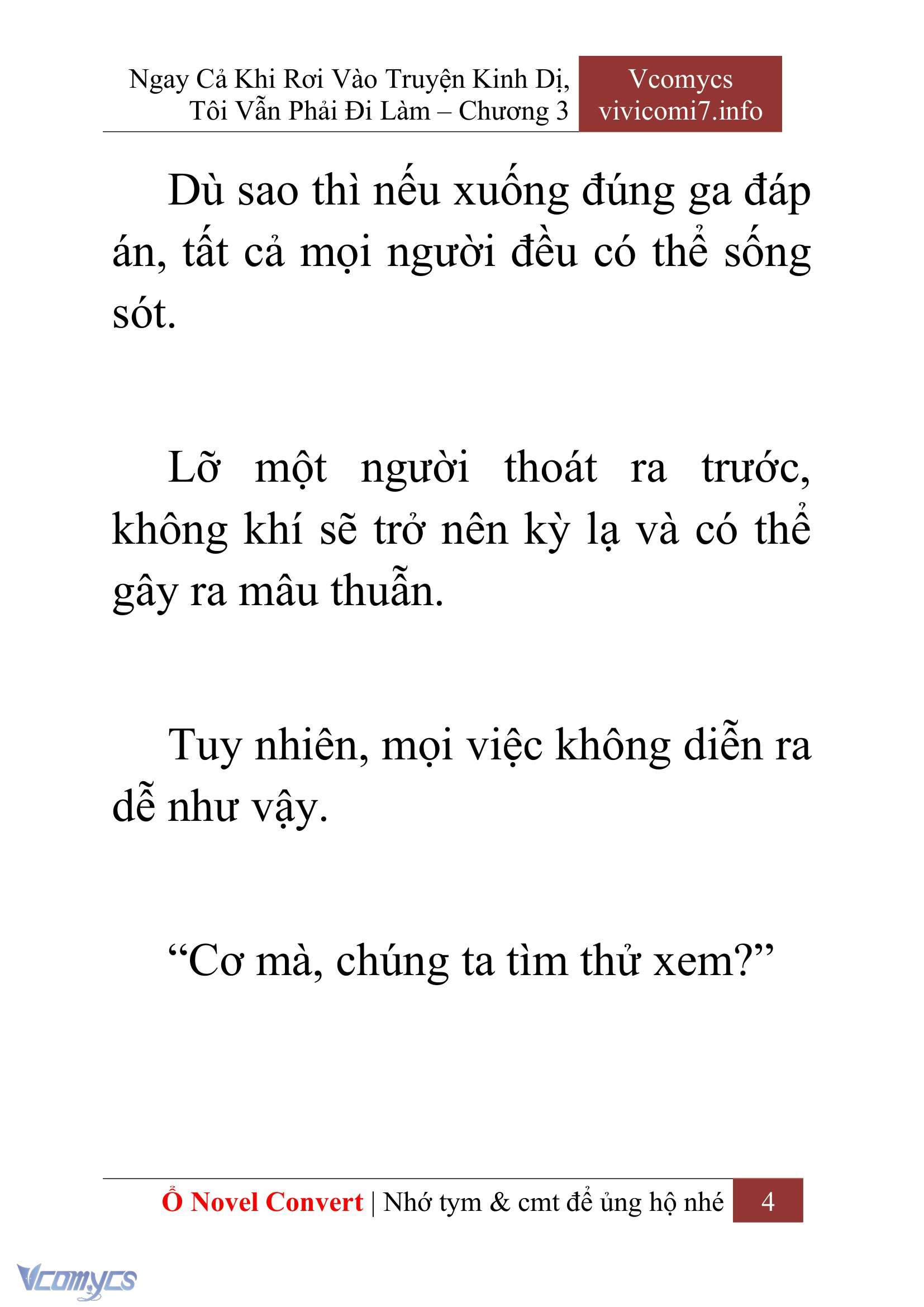 [Novel] Ngay Cả Khi Rơi Vào Truyện Kinh Dị, Tôi Vẫn Phải Đi Làm Chapter 3 - Trang 6