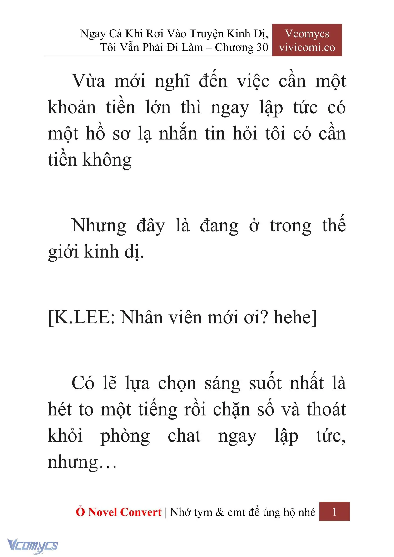 [Novel] Ngay Cả Khi Rơi Vào Truyện Kinh Dị, Tôi Vẫn Phải Đi Làm Chapter 30 - Trang 4
