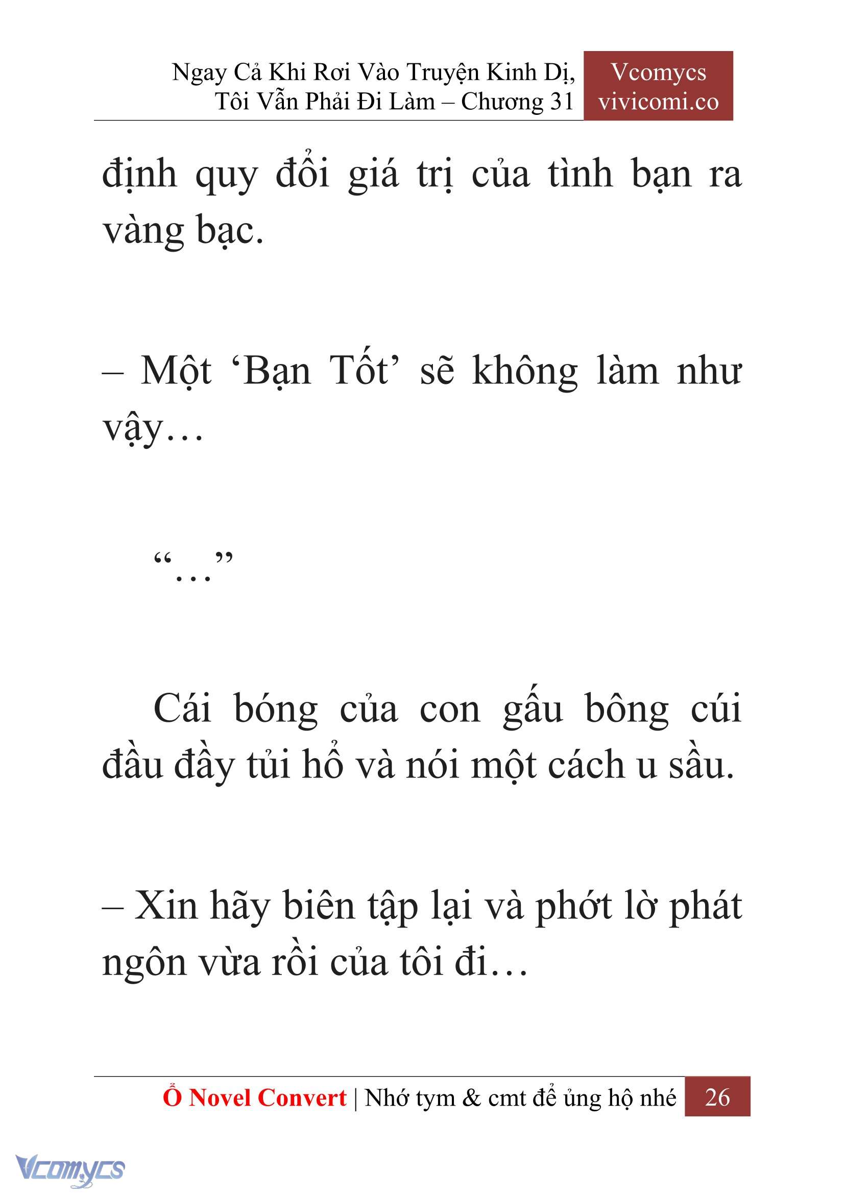 [Novel] Ngay Cả Khi Rơi Vào Truyện Kinh Dị, Tôi Vẫn Phải Đi Làm Chapter 31 - Trang 29