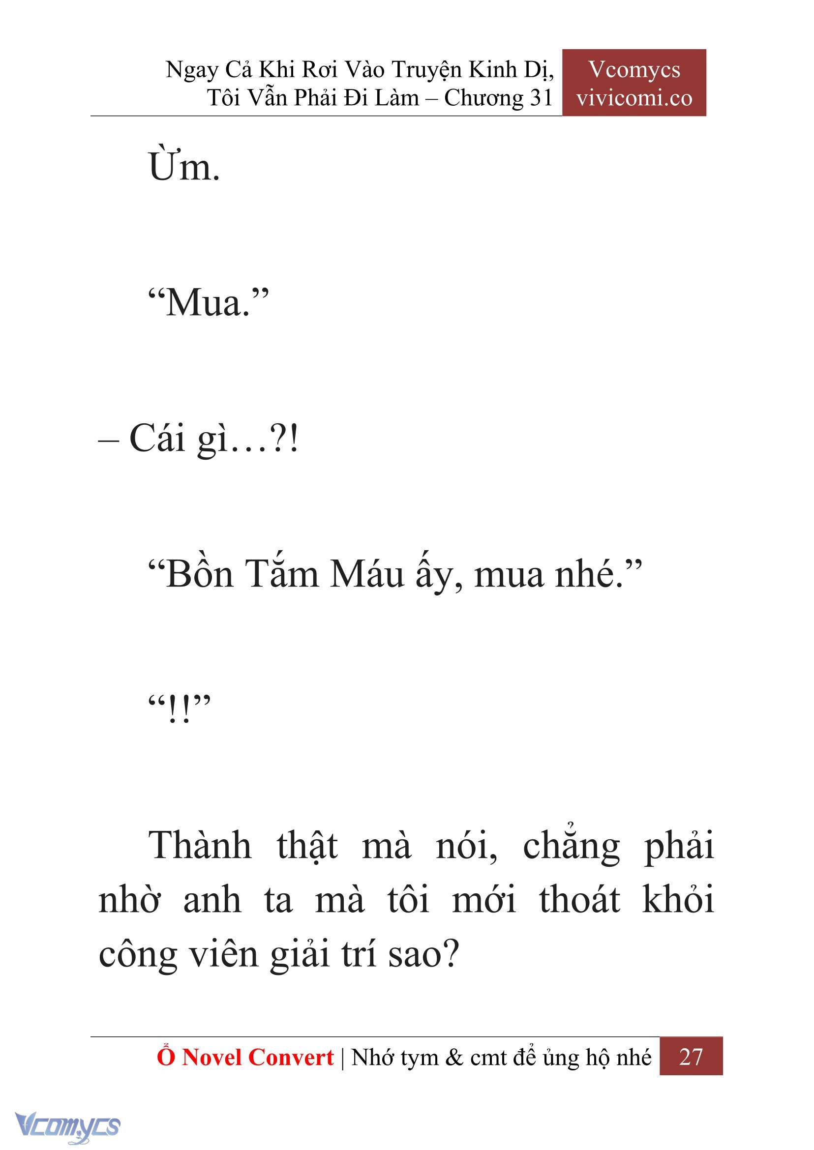 [Novel] Ngay Cả Khi Rơi Vào Truyện Kinh Dị, Tôi Vẫn Phải Đi Làm Chapter 31 - Trang 30