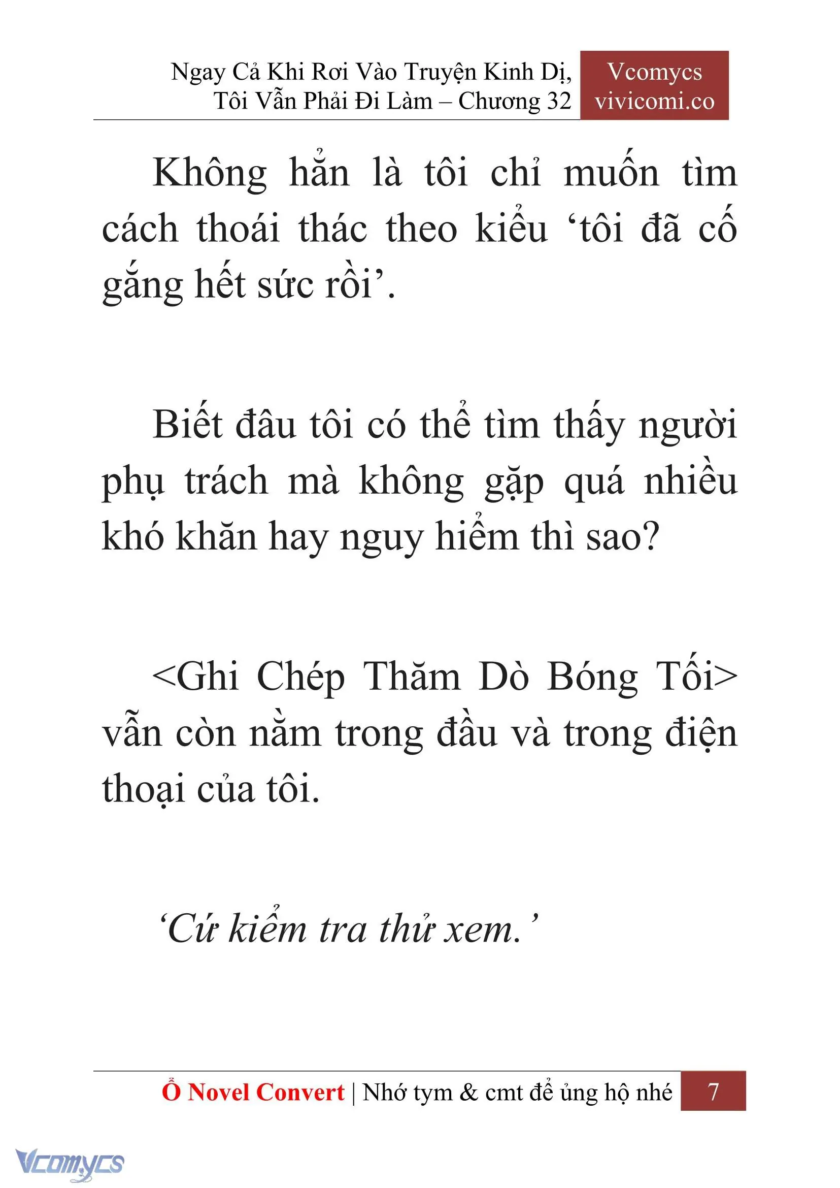 [Novel] Ngay Cả Khi Rơi Vào Truyện Kinh Dị, Tôi Vẫn Phải Đi Làm Chapter 32 - Trang 10