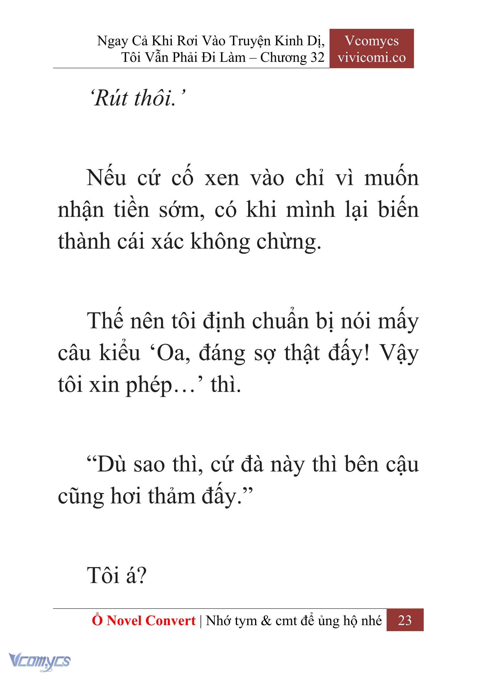 [Novel] Ngay Cả Khi Rơi Vào Truyện Kinh Dị, Tôi Vẫn Phải Đi Làm Chapter 32 - Trang 26