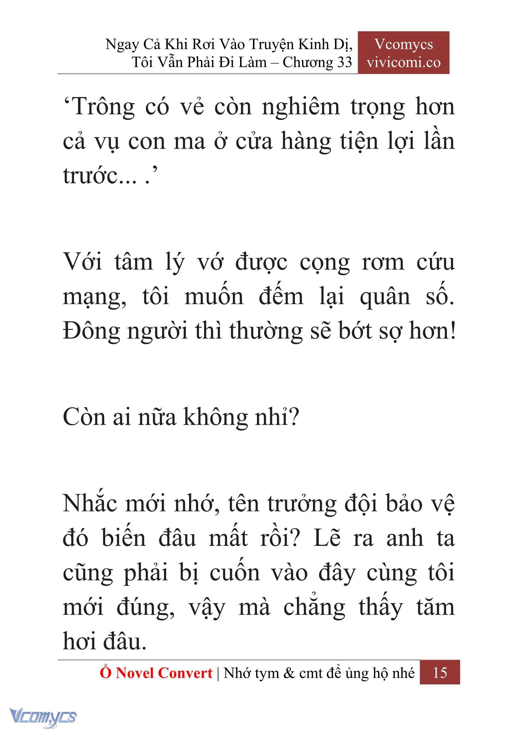 [Novel] Ngay Cả Khi Rơi Vào Truyện Kinh Dị, Tôi Vẫn Phải Đi Làm Chapter 33 - Trang 18