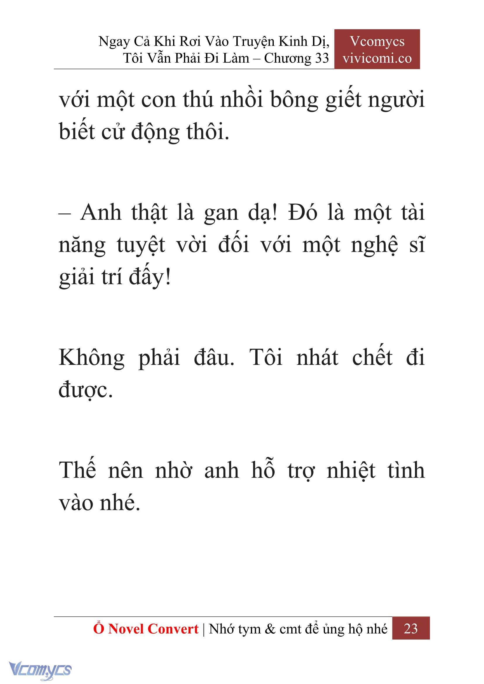 [Novel] Ngay Cả Khi Rơi Vào Truyện Kinh Dị, Tôi Vẫn Phải Đi Làm Chapter 33 - Trang 26