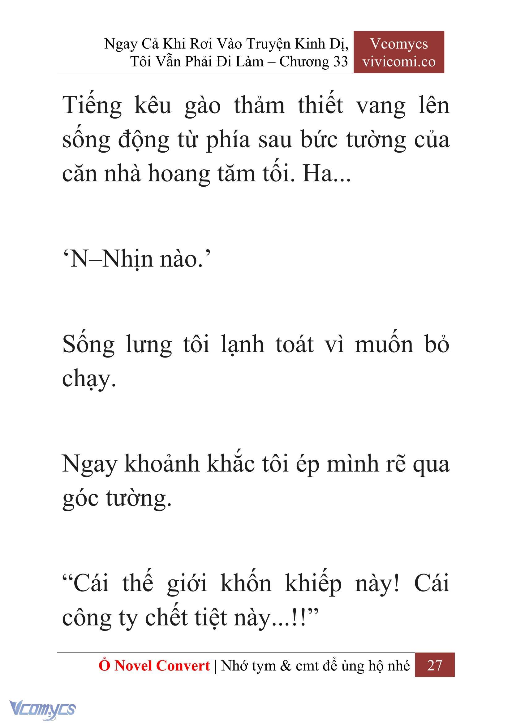 [Novel] Ngay Cả Khi Rơi Vào Truyện Kinh Dị, Tôi Vẫn Phải Đi Làm Chapter 33 - Trang 30