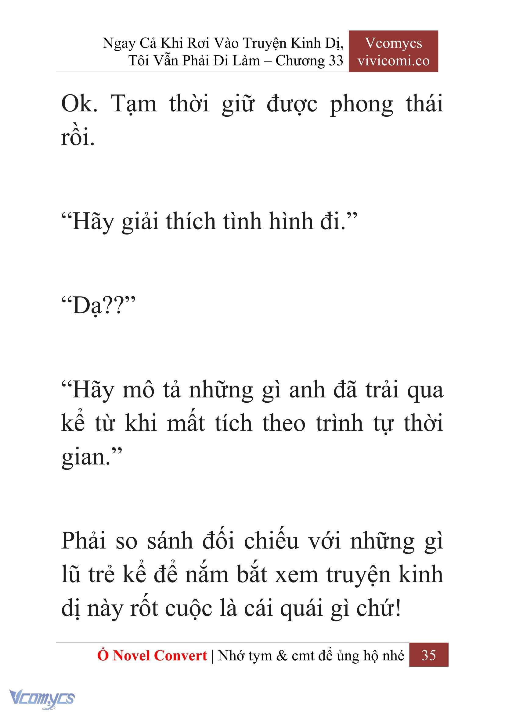 [Novel] Ngay Cả Khi Rơi Vào Truyện Kinh Dị, Tôi Vẫn Phải Đi Làm Chapter 33 - Trang 38