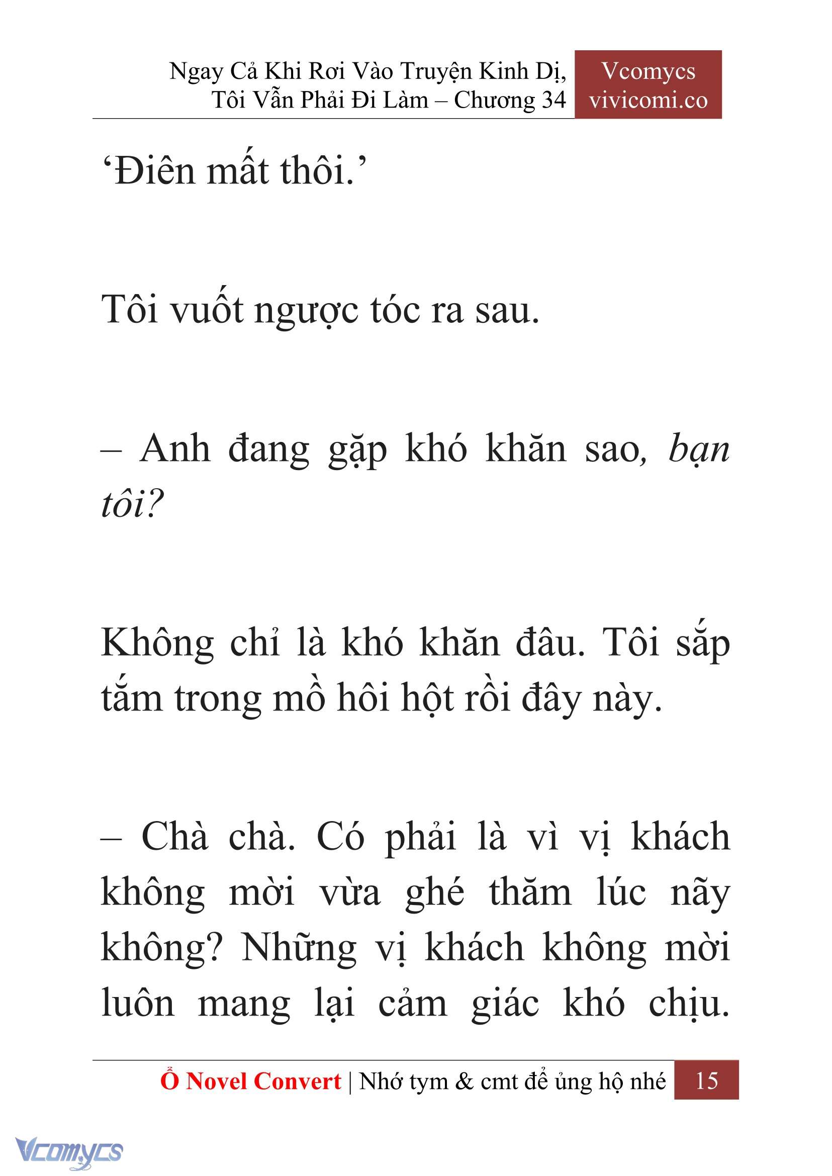 [Novel] Ngay Cả Khi Rơi Vào Truyện Kinh Dị, Tôi Vẫn Phải Đi Làm Chapter 34 - Trang 18