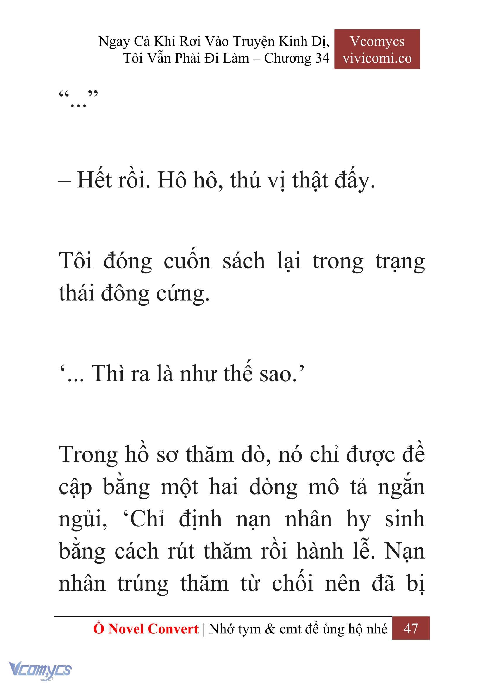 [Novel] Ngay Cả Khi Rơi Vào Truyện Kinh Dị, Tôi Vẫn Phải Đi Làm Chapter 34 - Trang 50