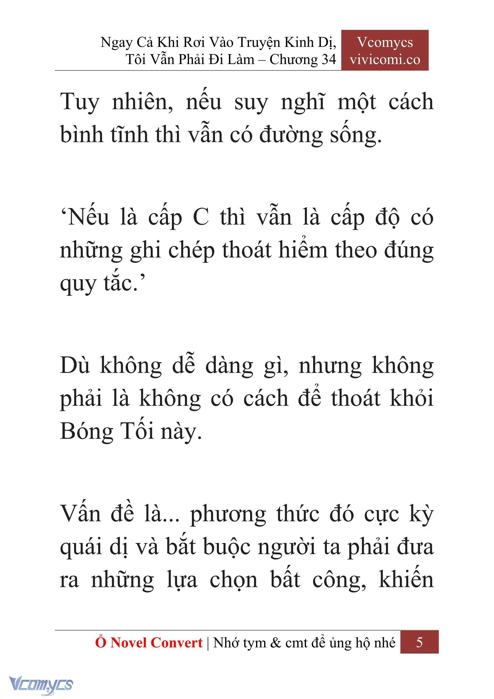 [Novel] Ngay Cả Khi Rơi Vào Truyện Kinh Dị, Tôi Vẫn Phải Đi Làm Chapter 34 - Trang 8