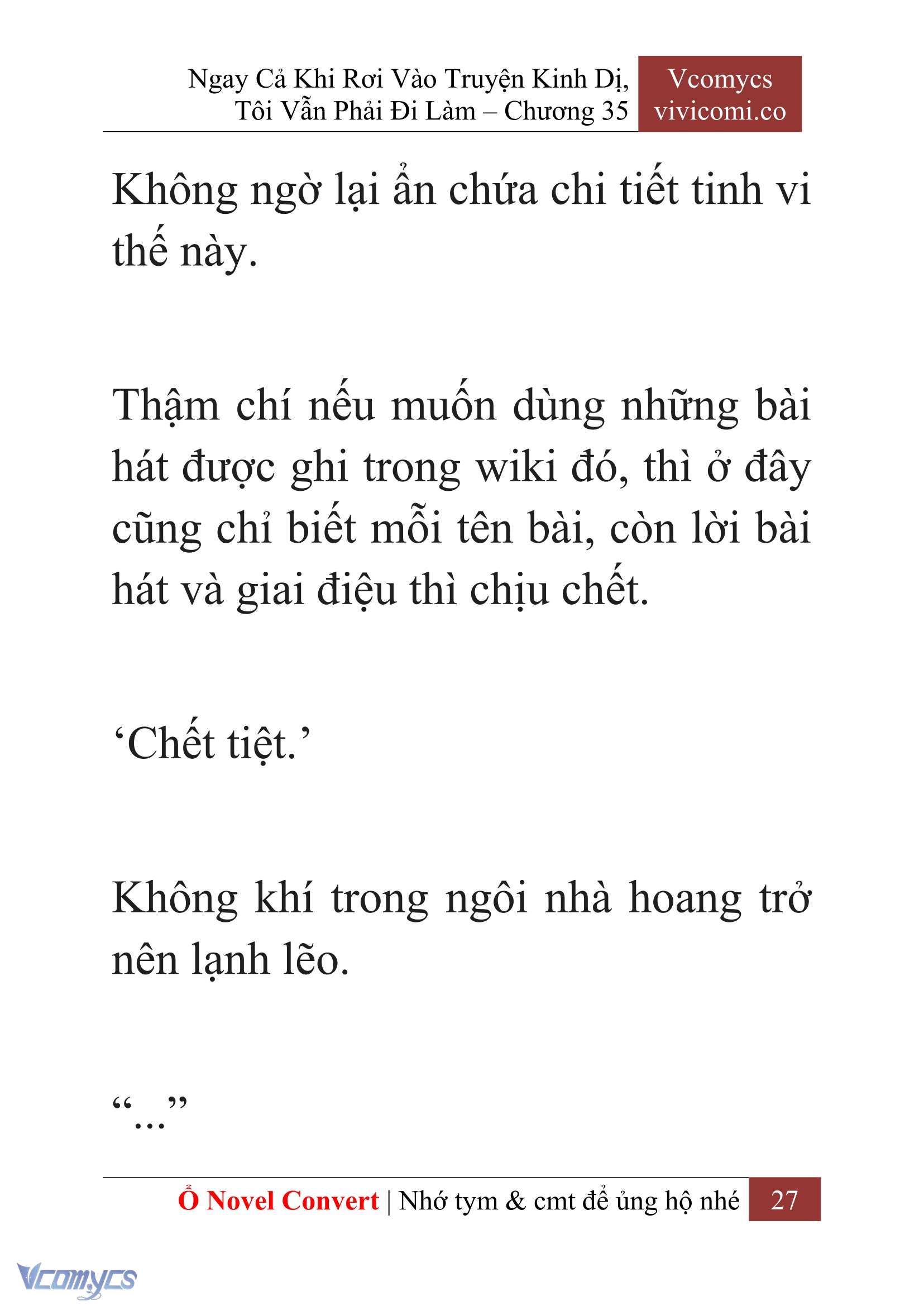 [Novel] Ngay Cả Khi Rơi Vào Truyện Kinh Dị, Tôi Vẫn Phải Đi Làm Chapter 35 - Trang 30