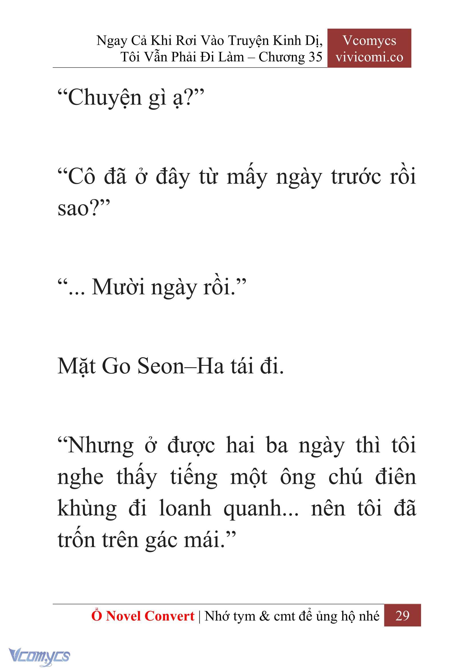 [Novel] Ngay Cả Khi Rơi Vào Truyện Kinh Dị, Tôi Vẫn Phải Đi Làm Chapter 35 - Trang 32