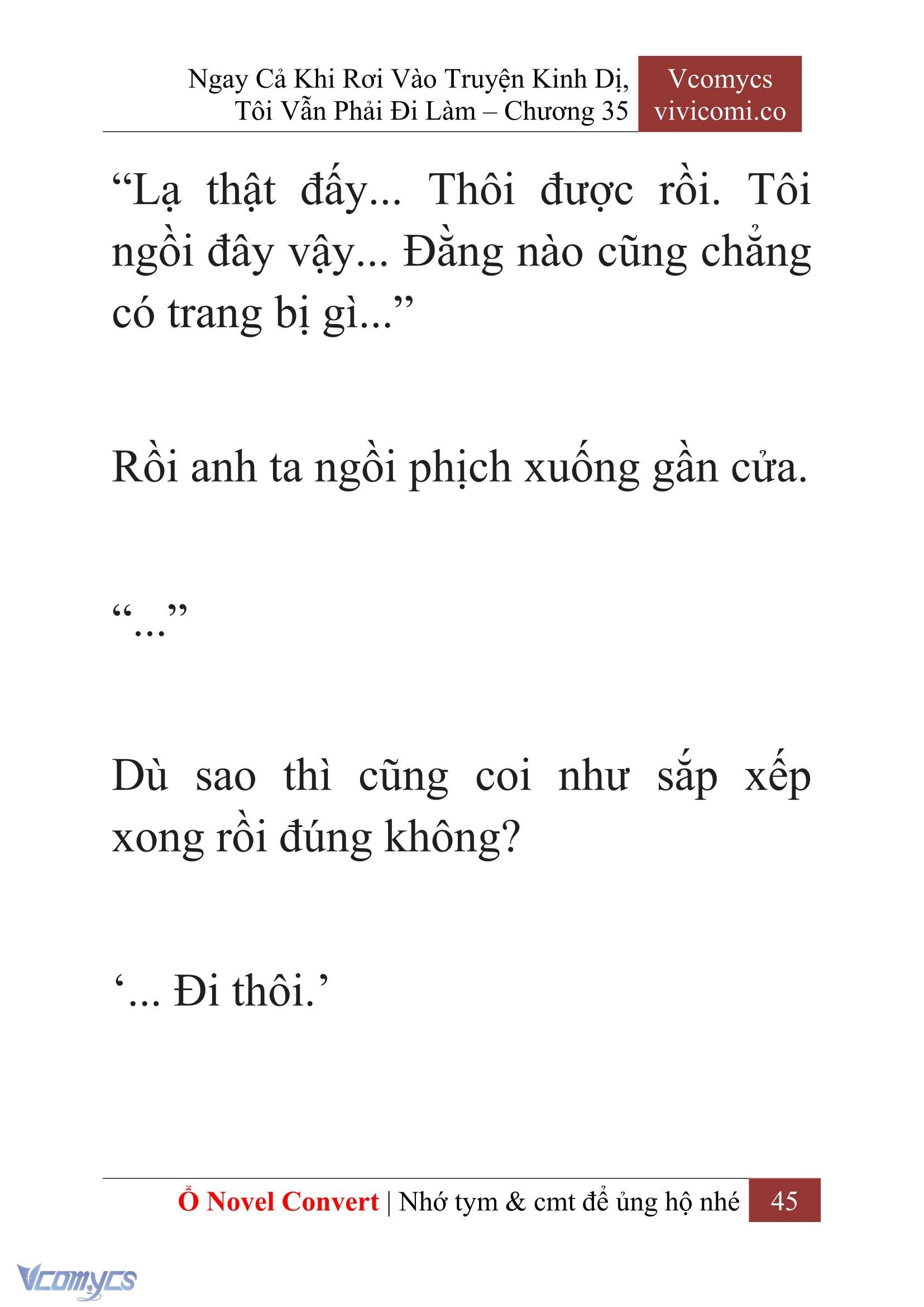 [Novel] Ngay Cả Khi Rơi Vào Truyện Kinh Dị, Tôi Vẫn Phải Đi Làm Chapter 35 - Trang 48