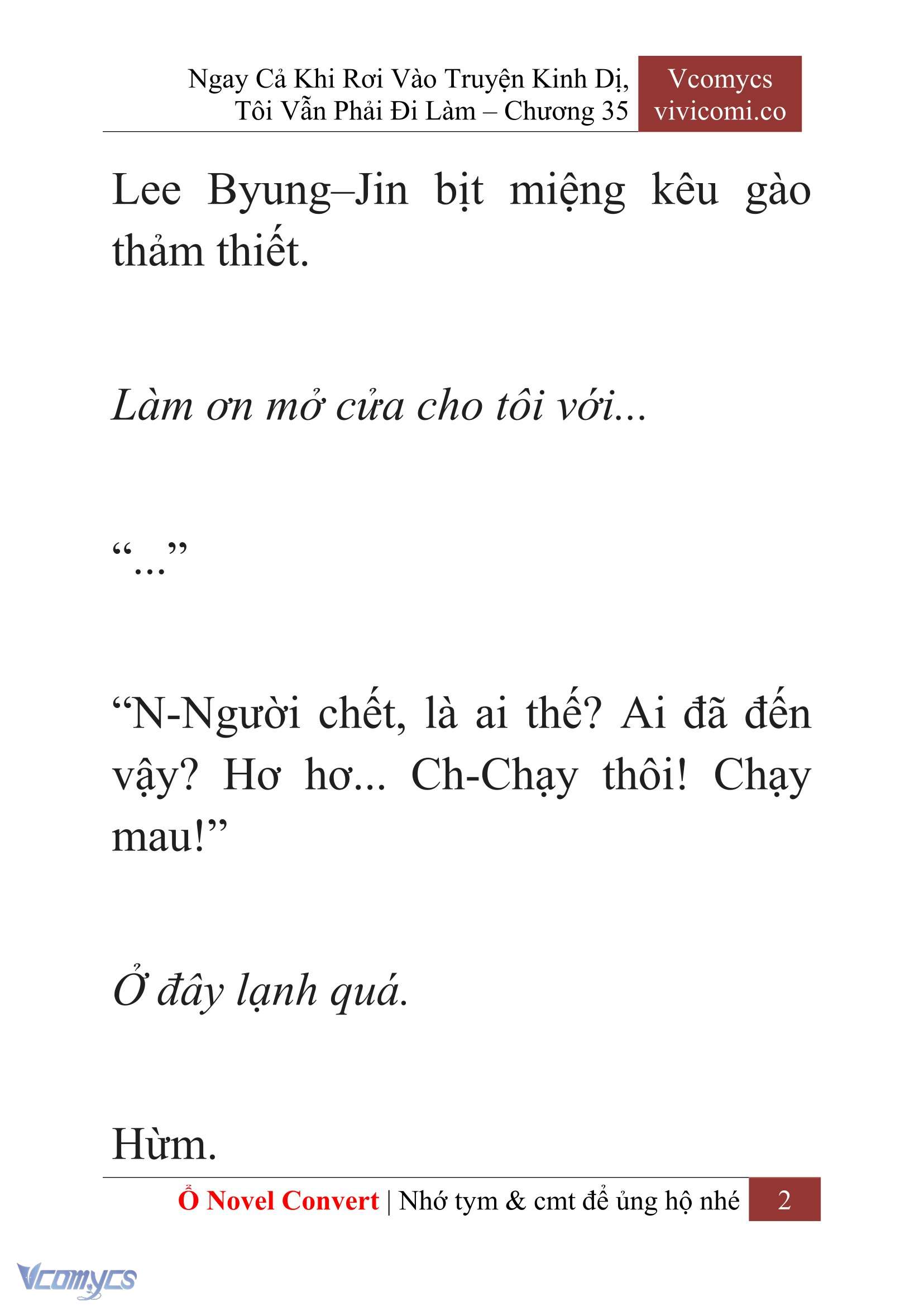 [Novel] Ngay Cả Khi Rơi Vào Truyện Kinh Dị, Tôi Vẫn Phải Đi Làm Chapter 35 - Trang 5